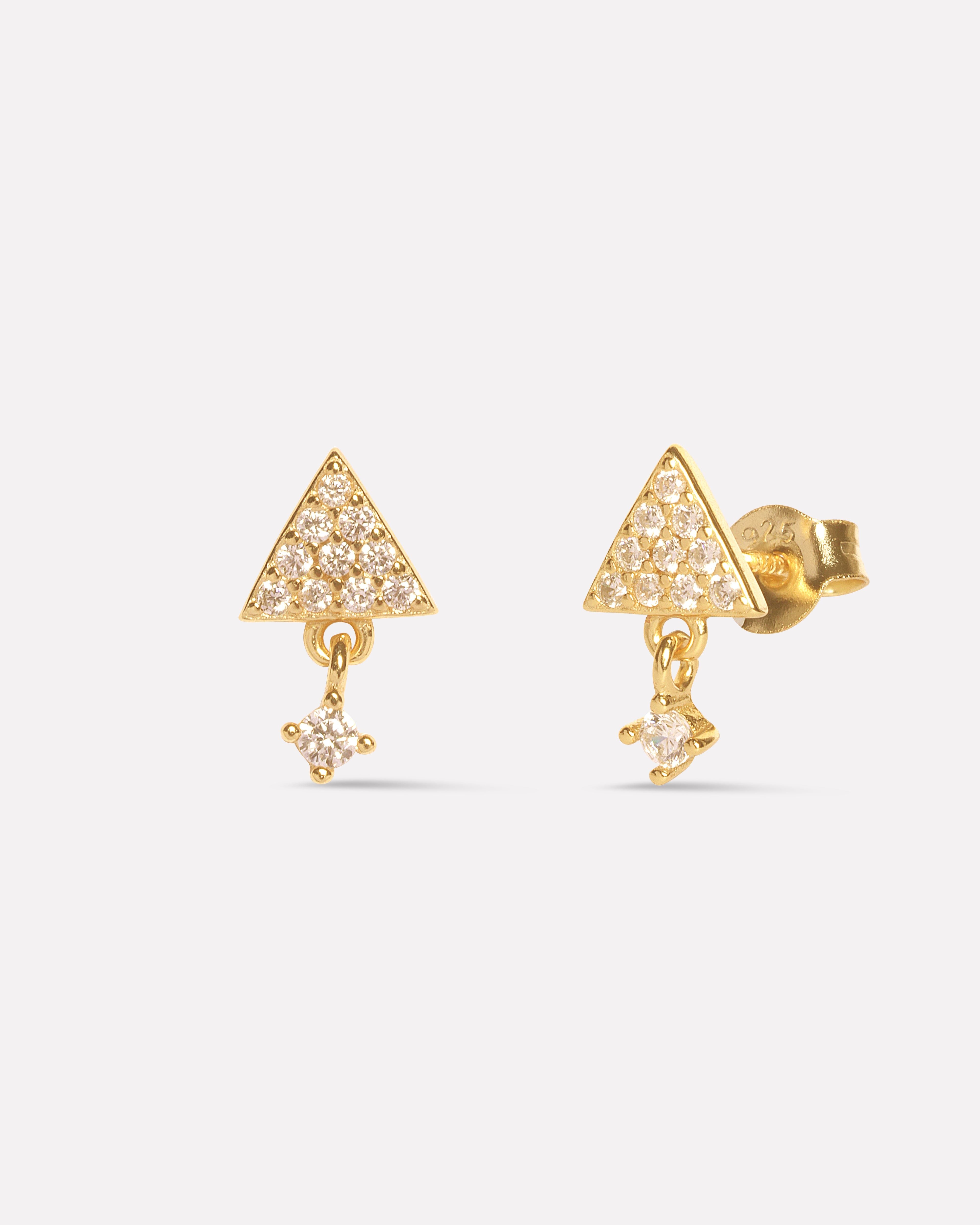 Pyramid Drops Studs Earrings