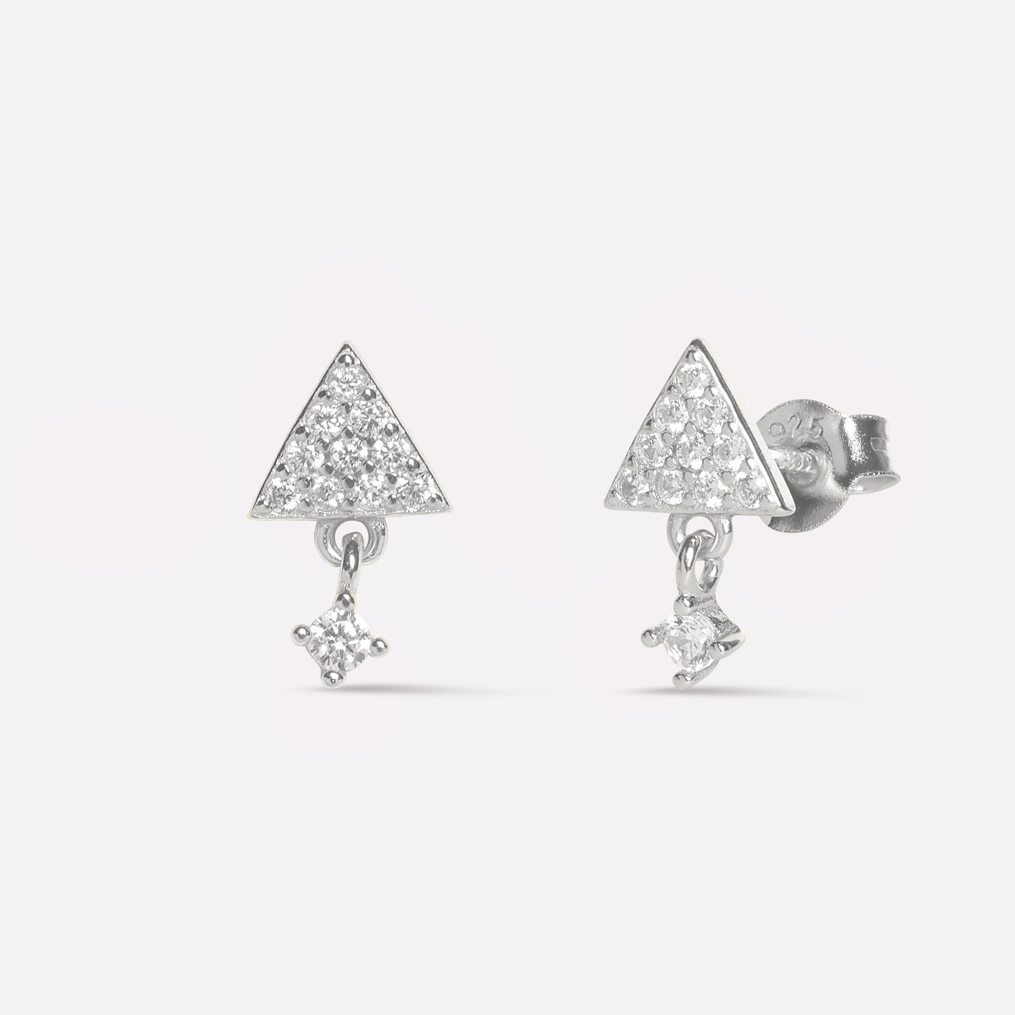 Pyramid Drops Studs Earrings
