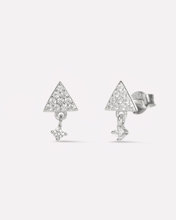 Pyramid Drops Studs Earrings