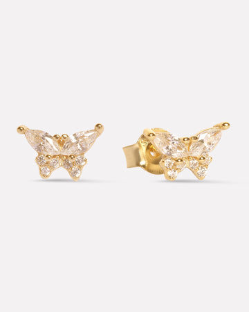 Radiant Butterfly Stud Earrings