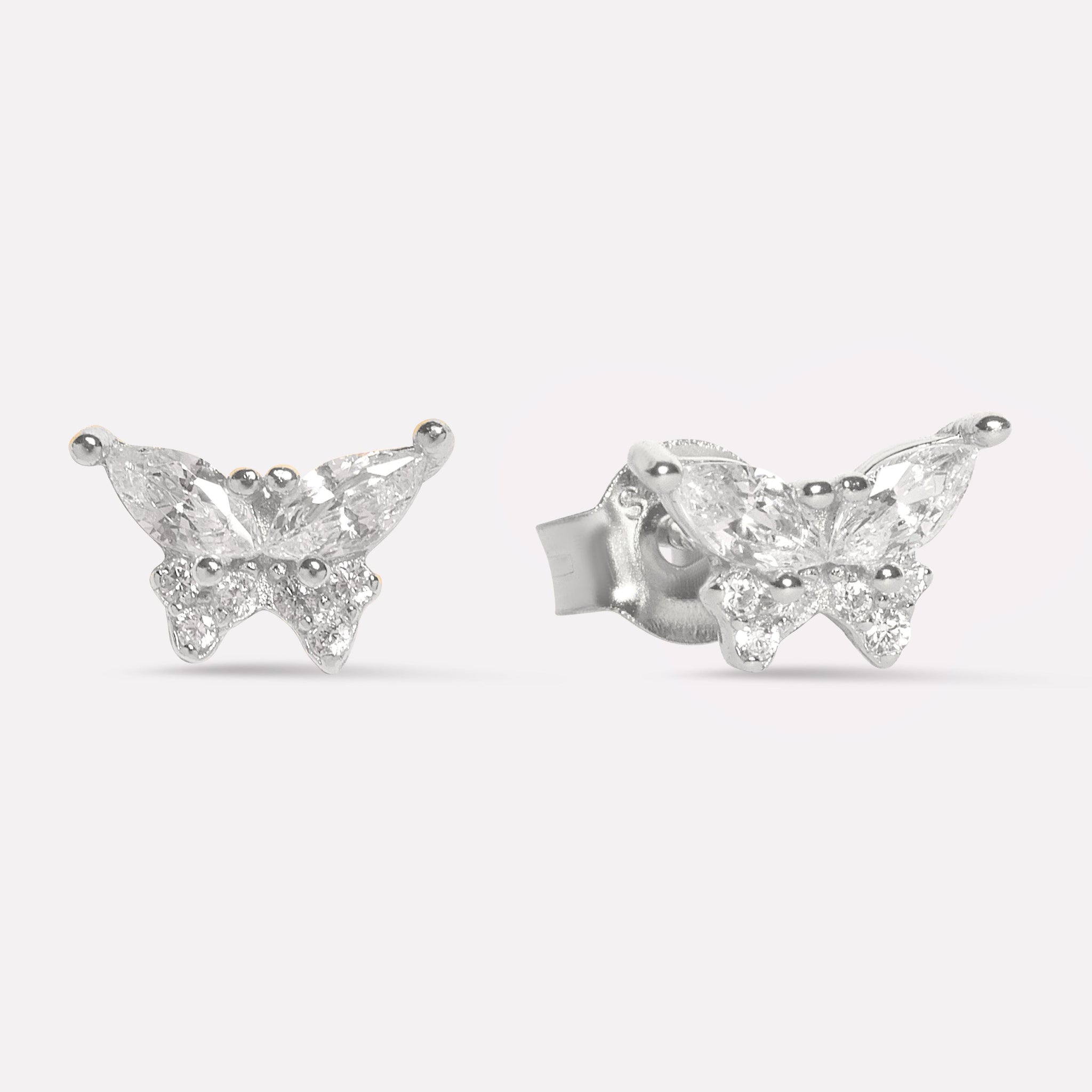 Radiant Butterfly Stud Earrings