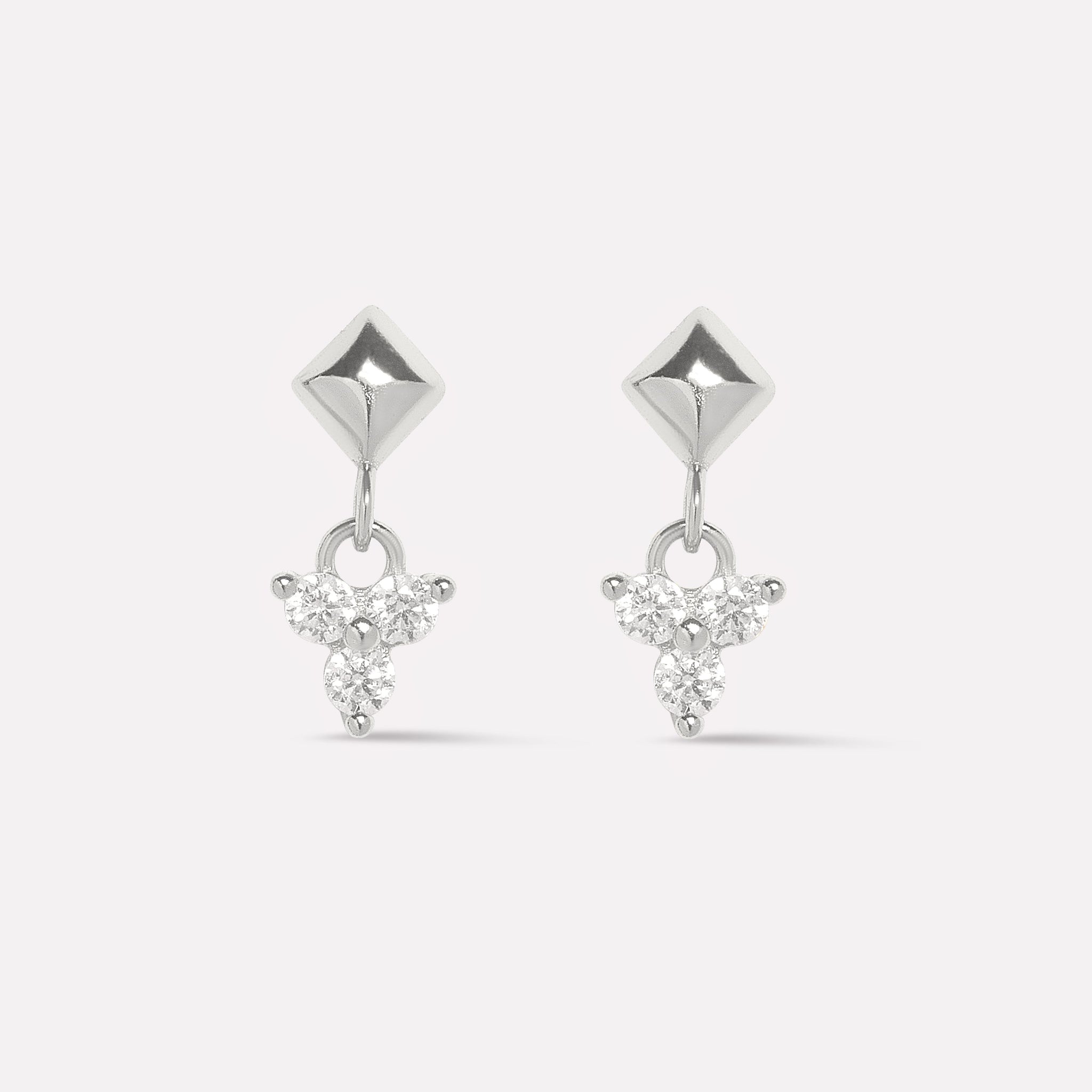 Pyramid Dangle Cartilage Flat Back Earrings