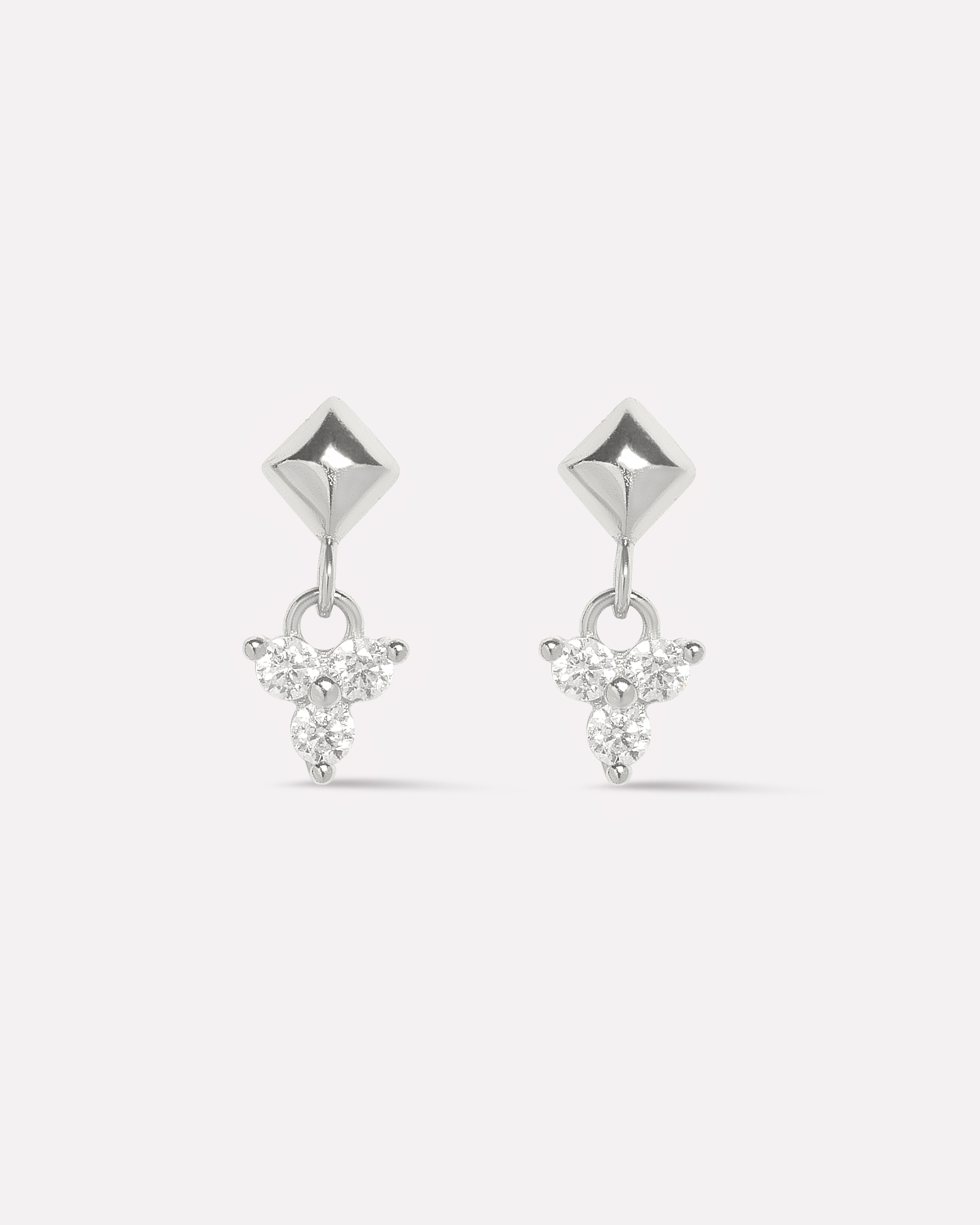 Pyramid Dangle Cartilage Flat Back Earrings