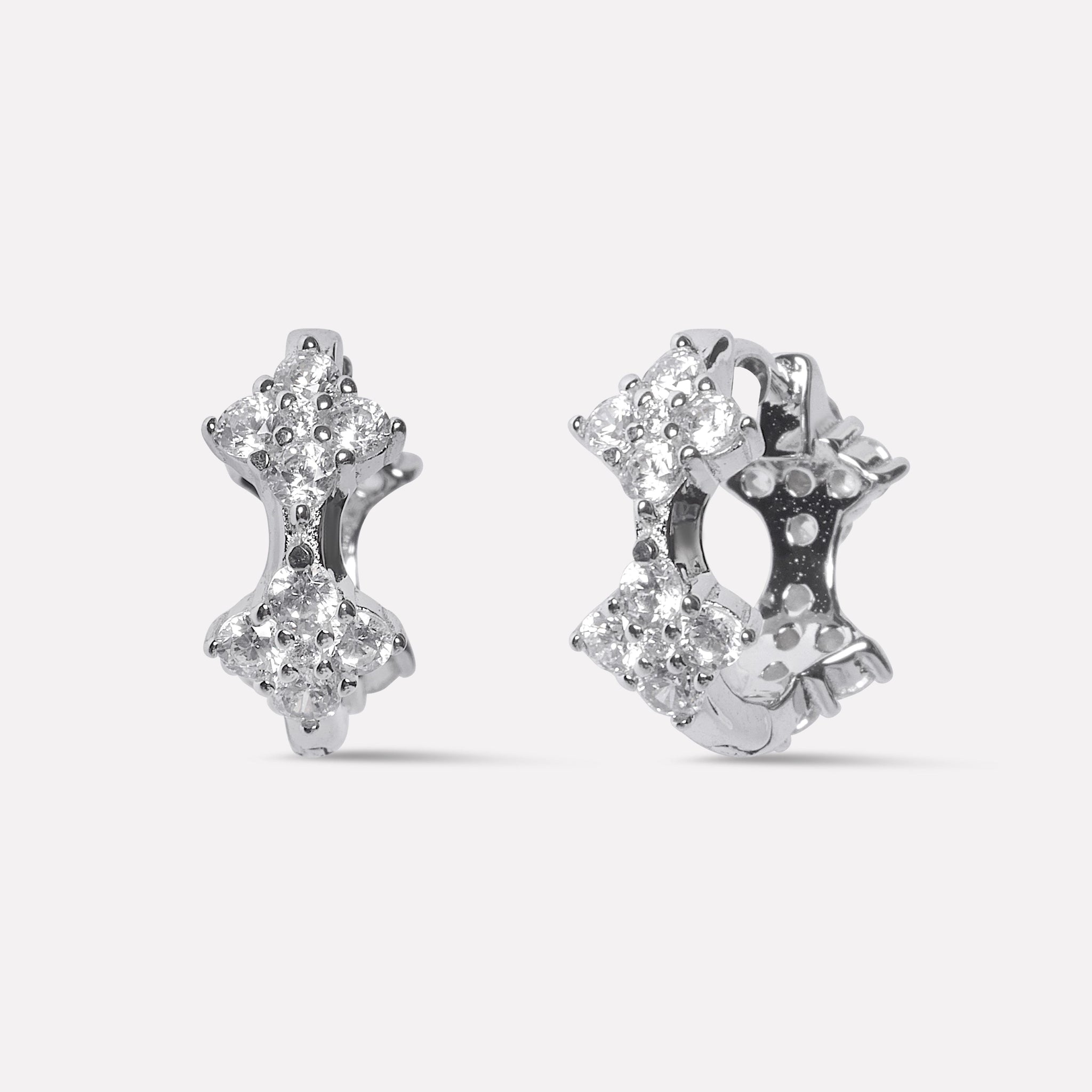 Bloomiq Crystal Hoop Earrings