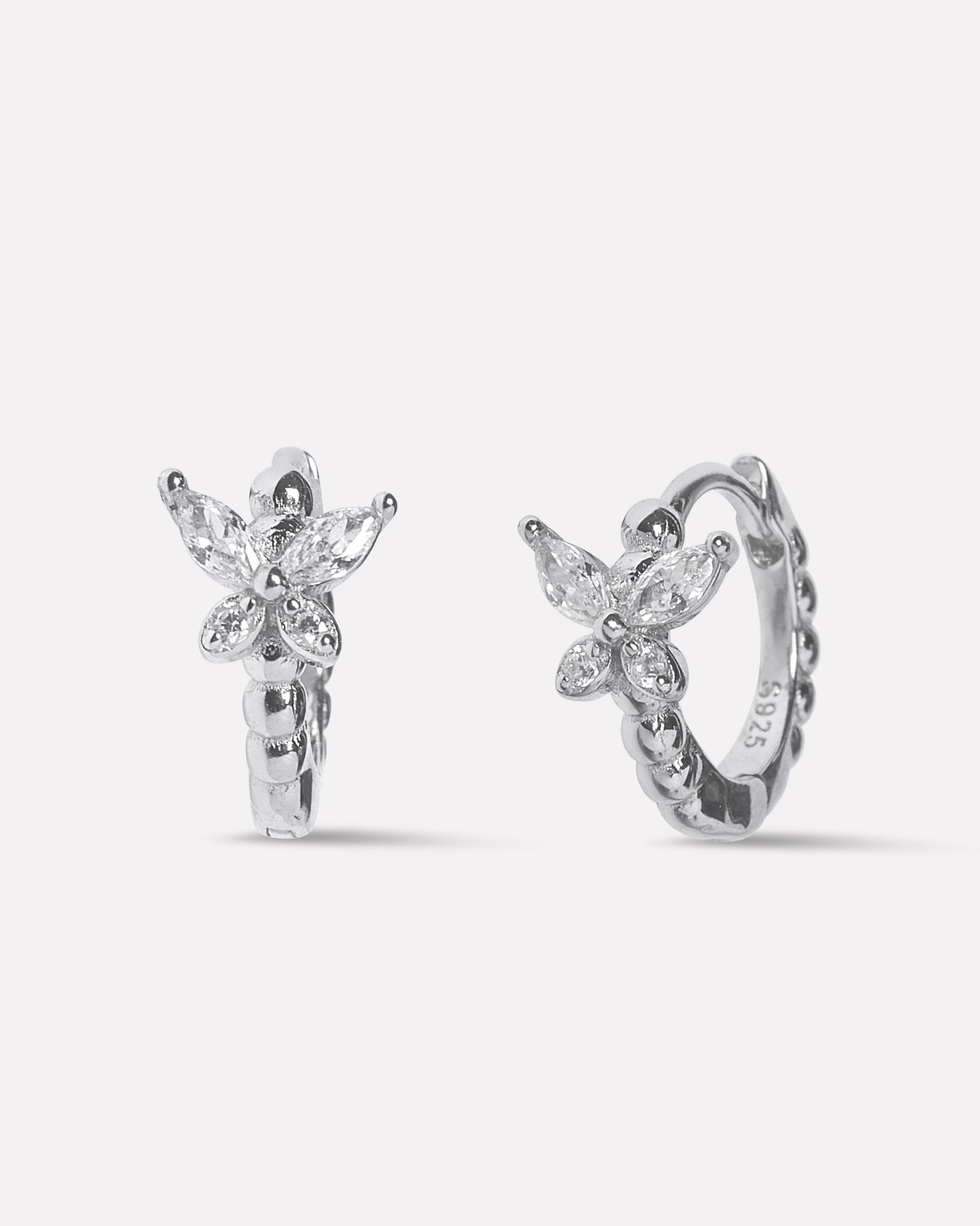 Sparkling Butterfly Huggee Hoop Earrings