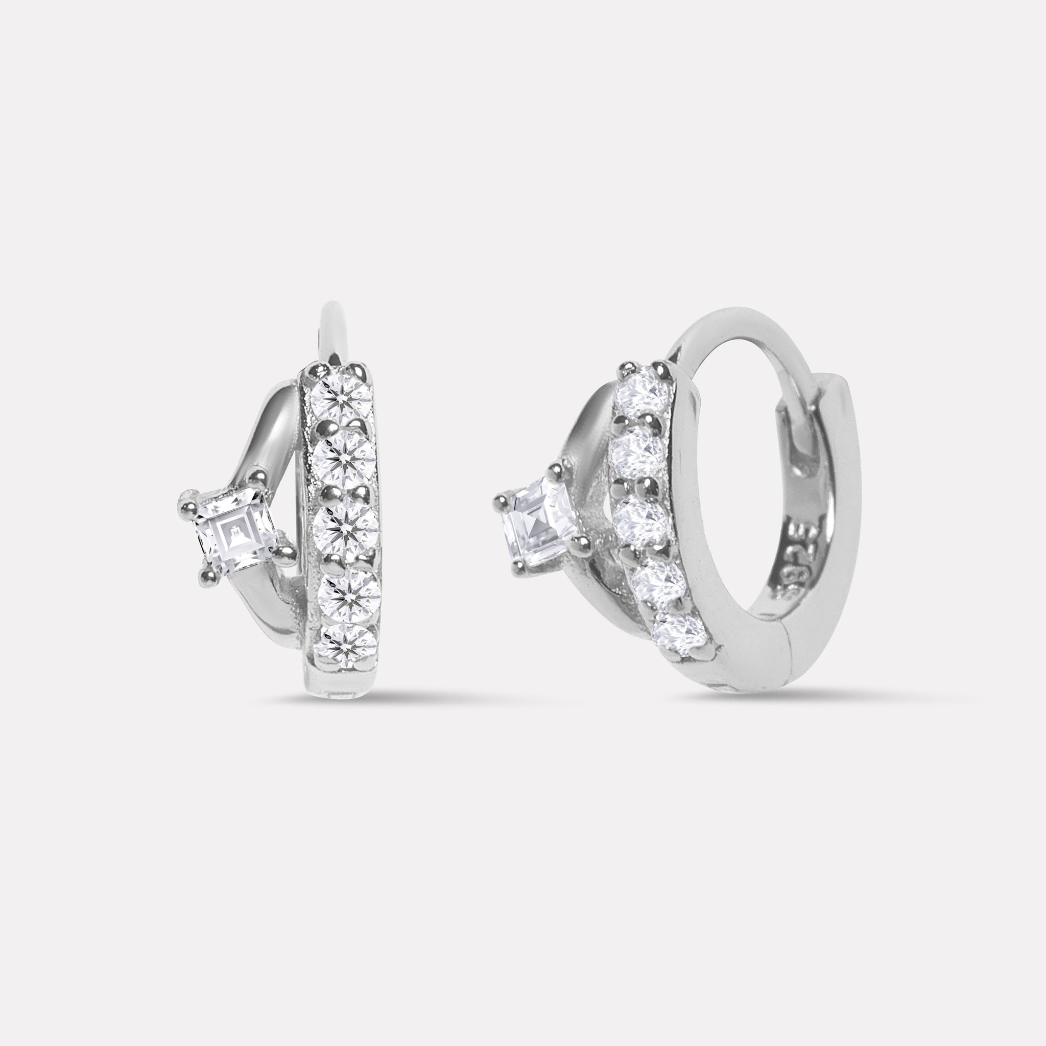 Starlight Crystal Hoop Earrings