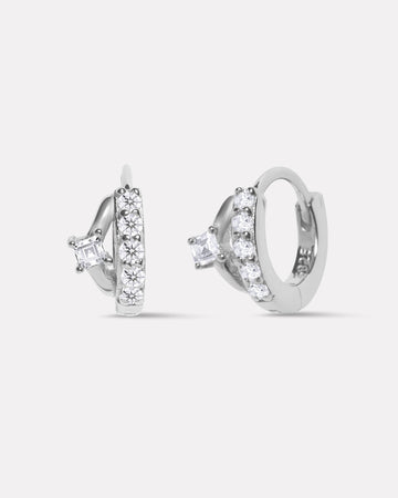 Starlight Crystal Hoop Earrings