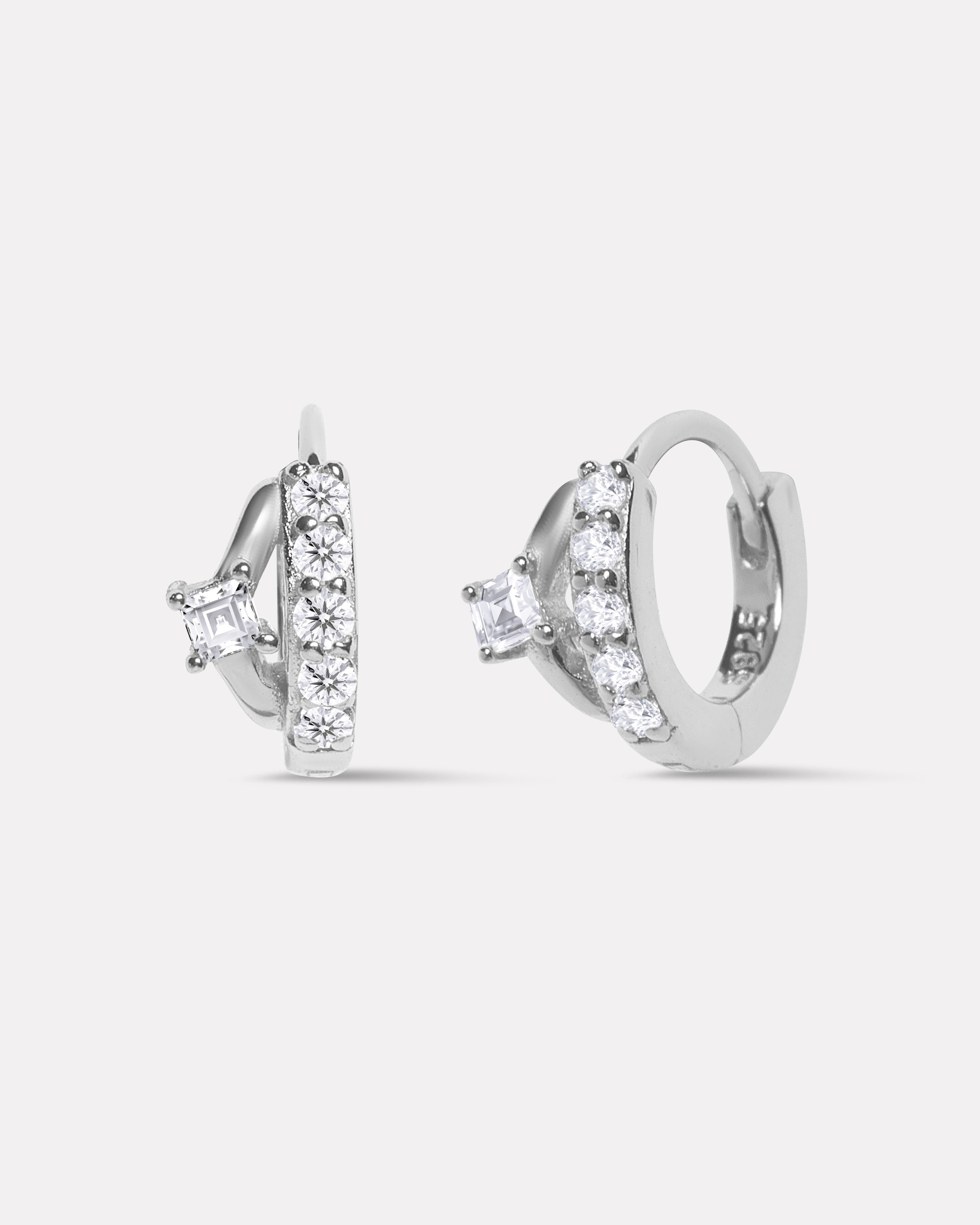 Starlight Crystal Hoop Earrings