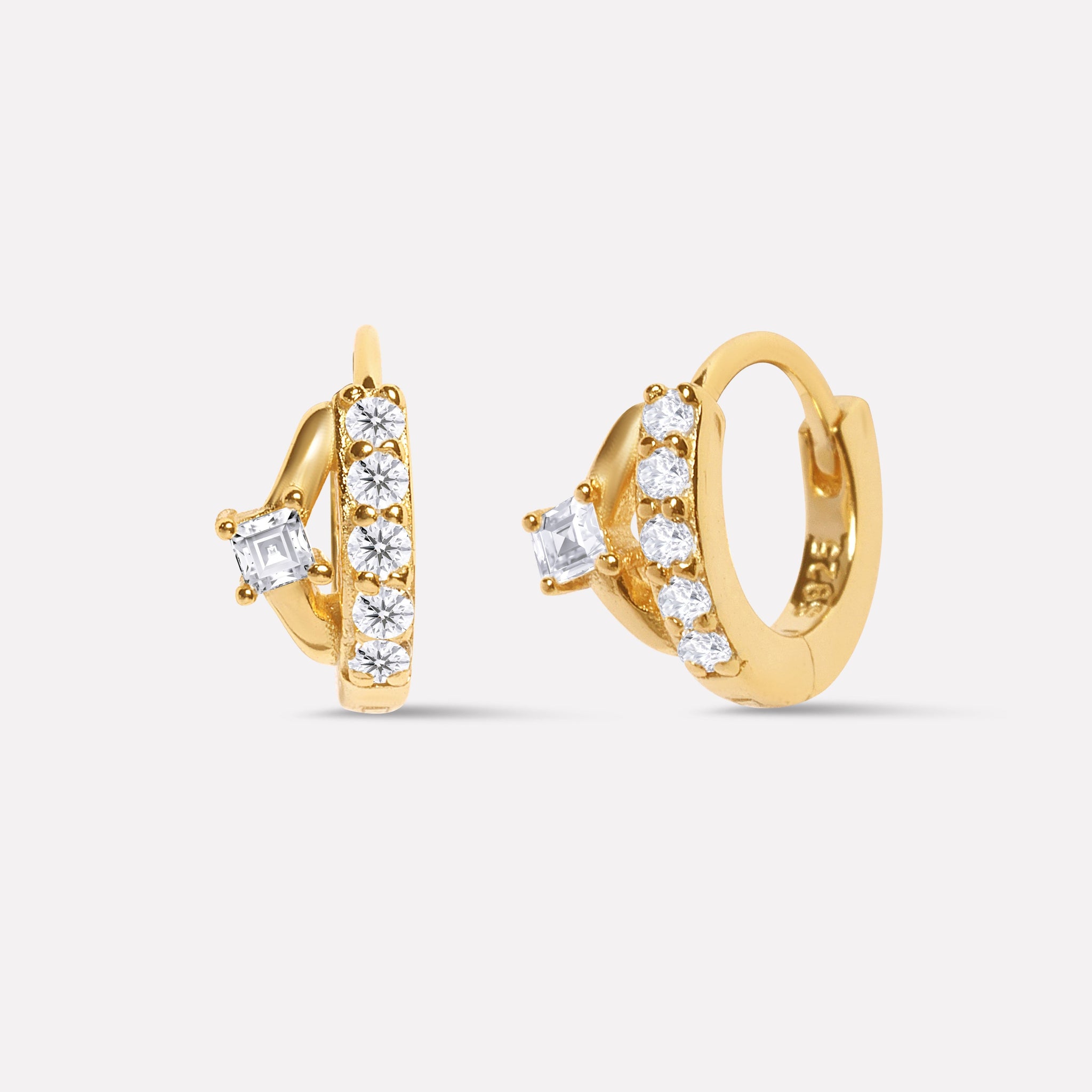 Starlight Crystal Hoop Earrings