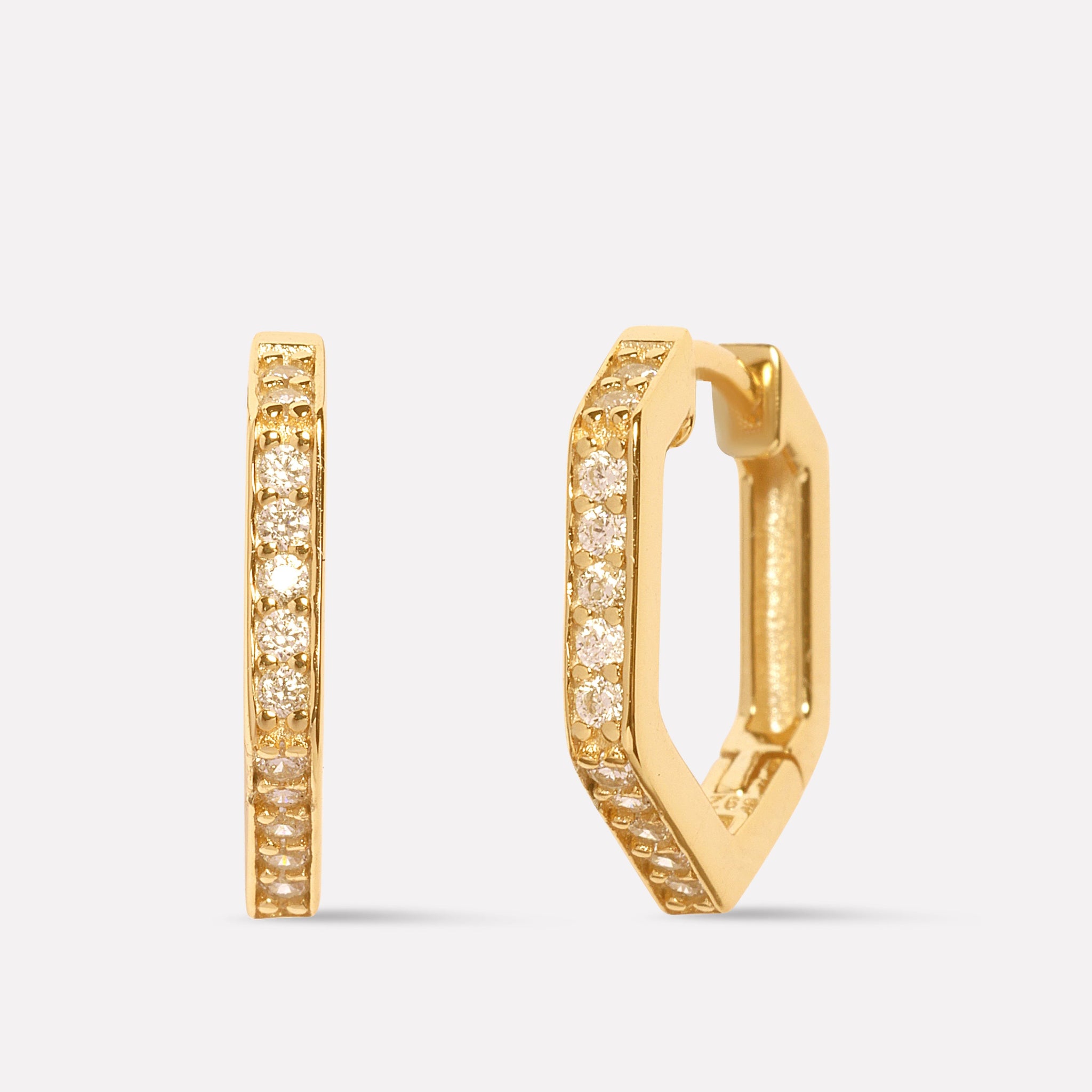 Everyday Pave Huggee Hoop Earrings