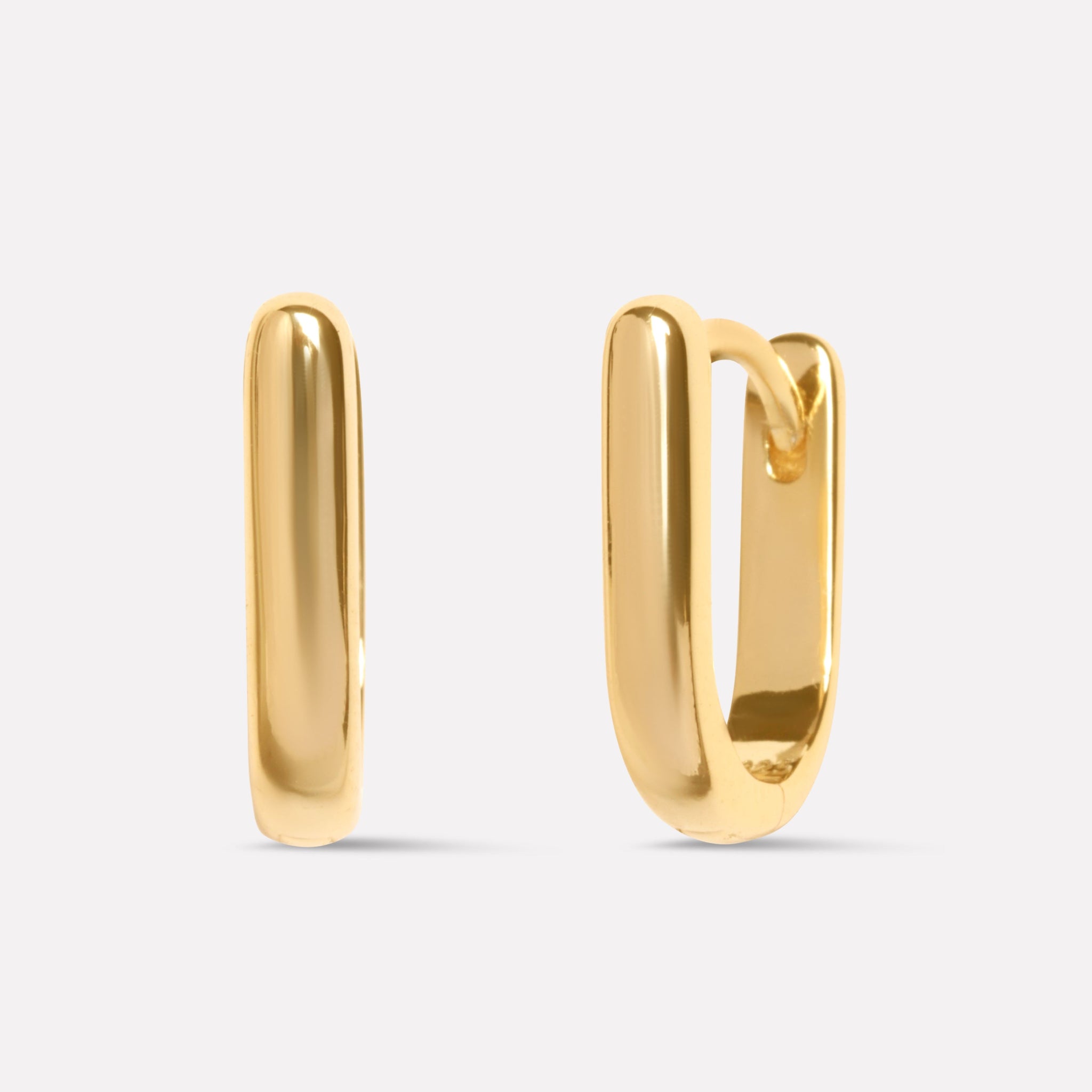 Minimalist U Shape Huggee Hoop Earrings