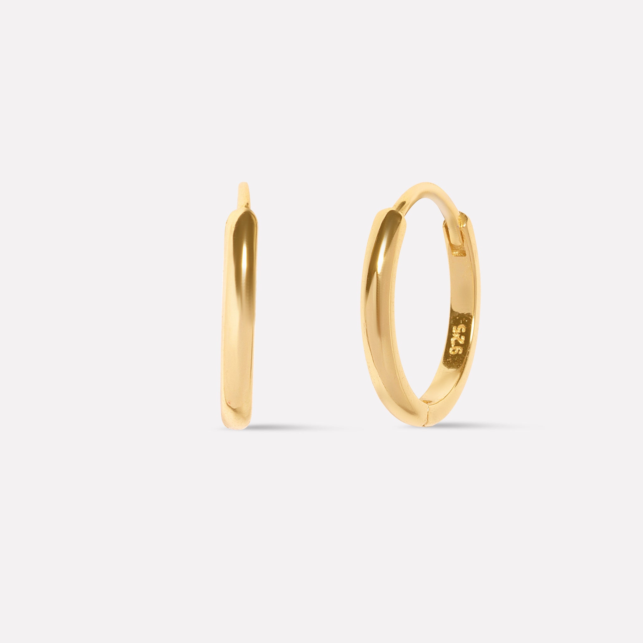 Evergreen Silver Hoops Earrings - 9MM