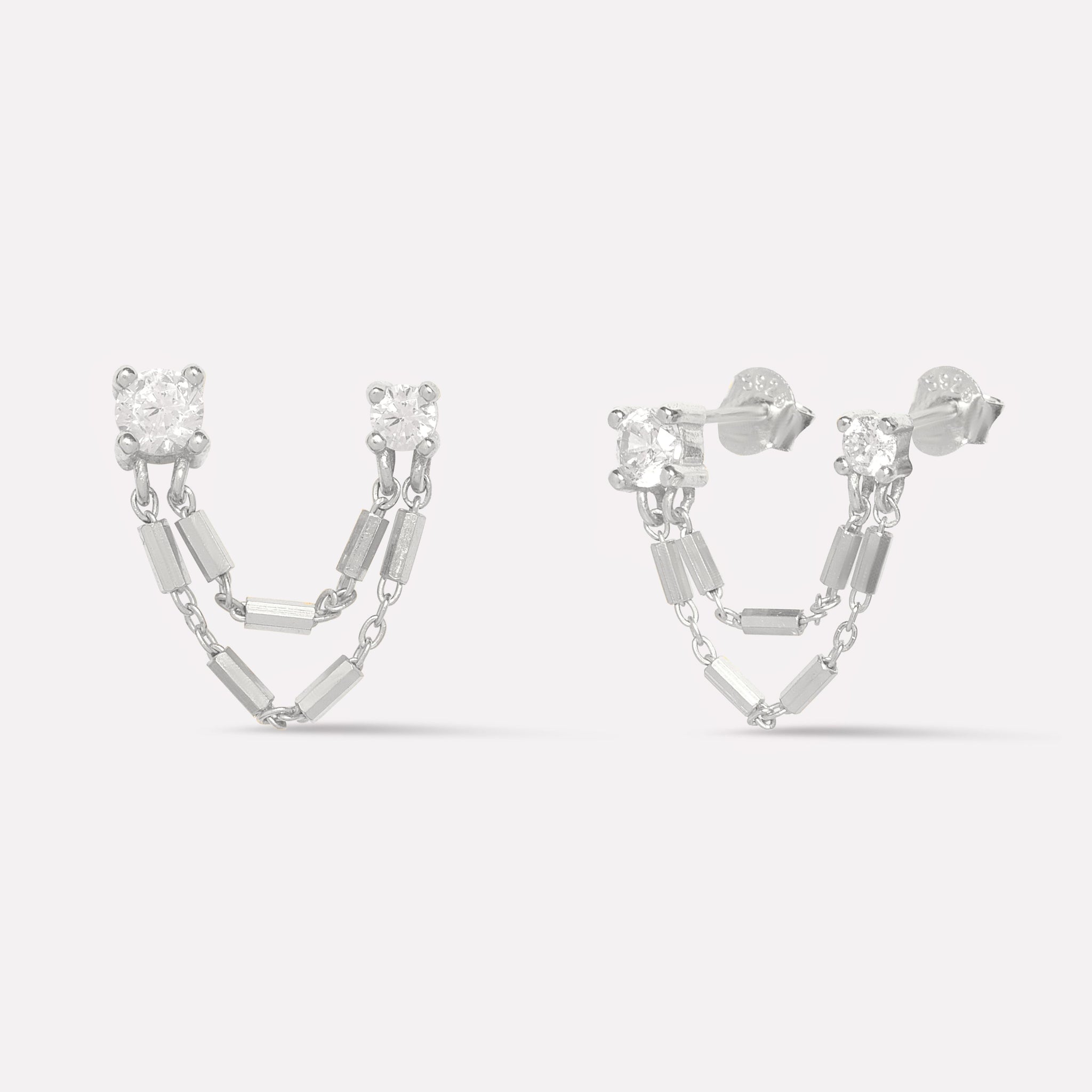 Link Chain Connector Earrings