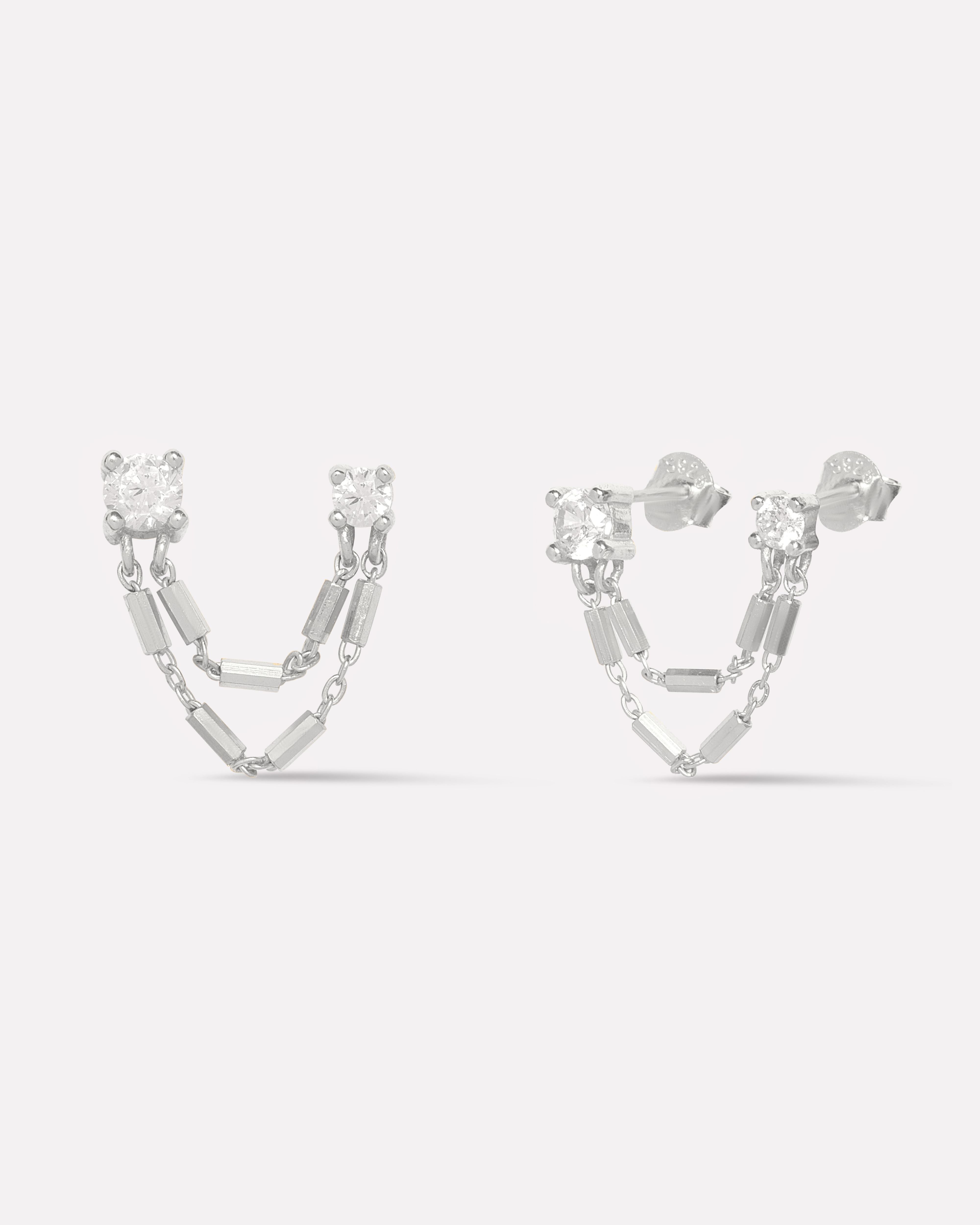 Link Chain Connector Earrings