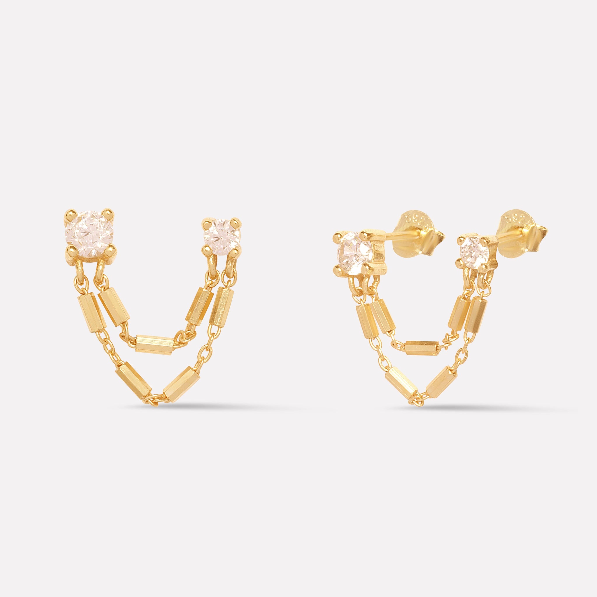 Link Chain Connector Earrings