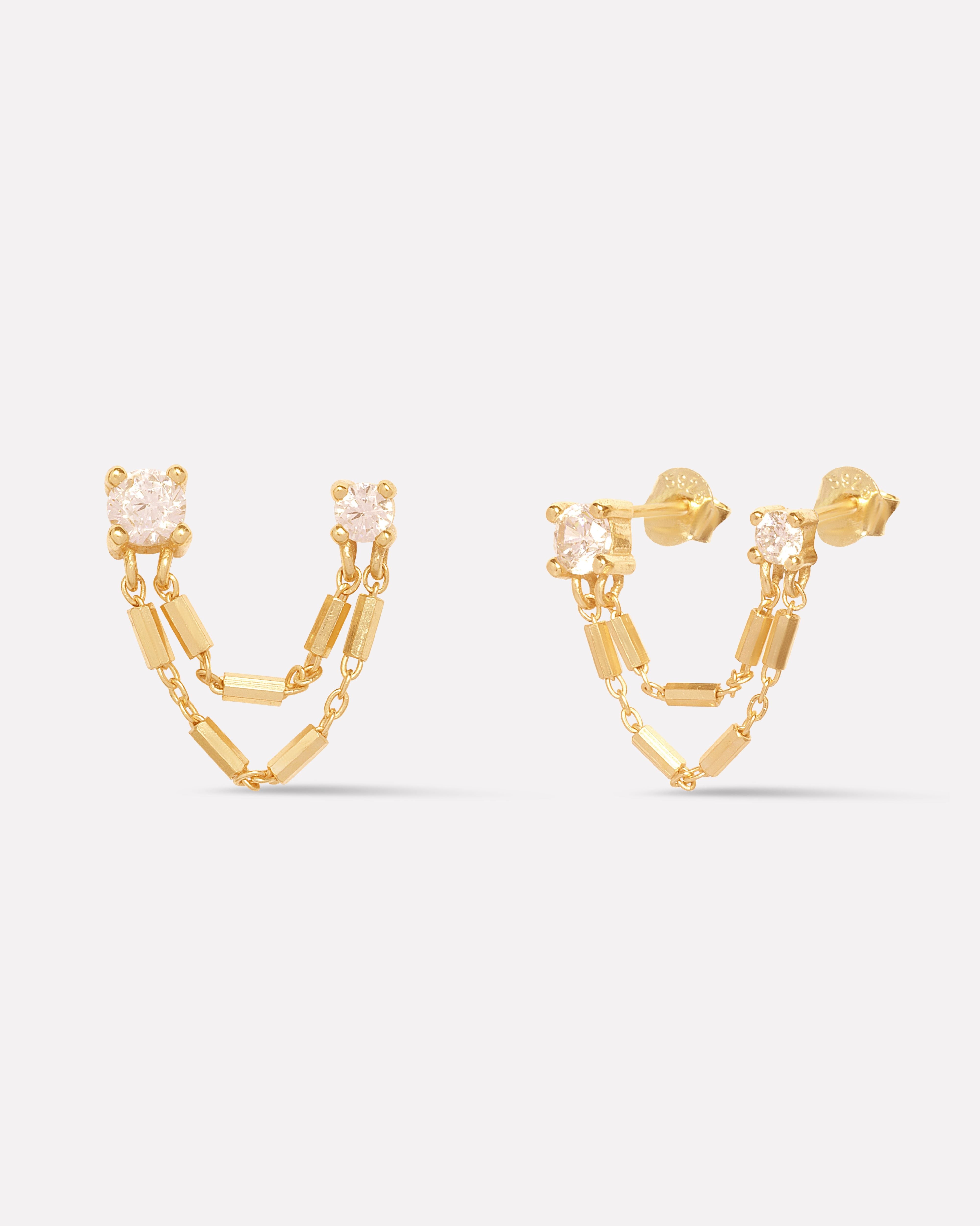 Link Chain Connector Earrings