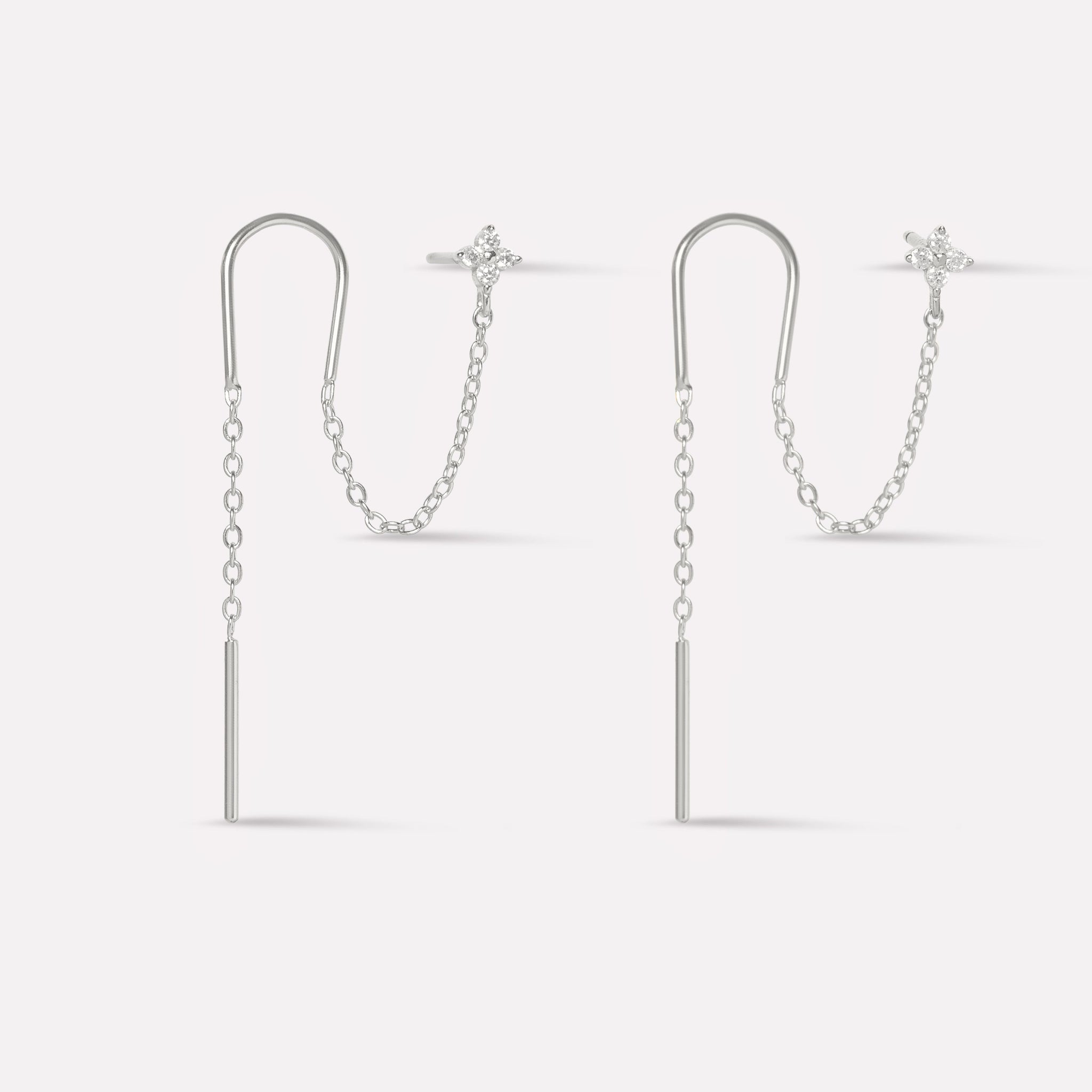 Elise Sui Dhaga Chain Connector Earrings