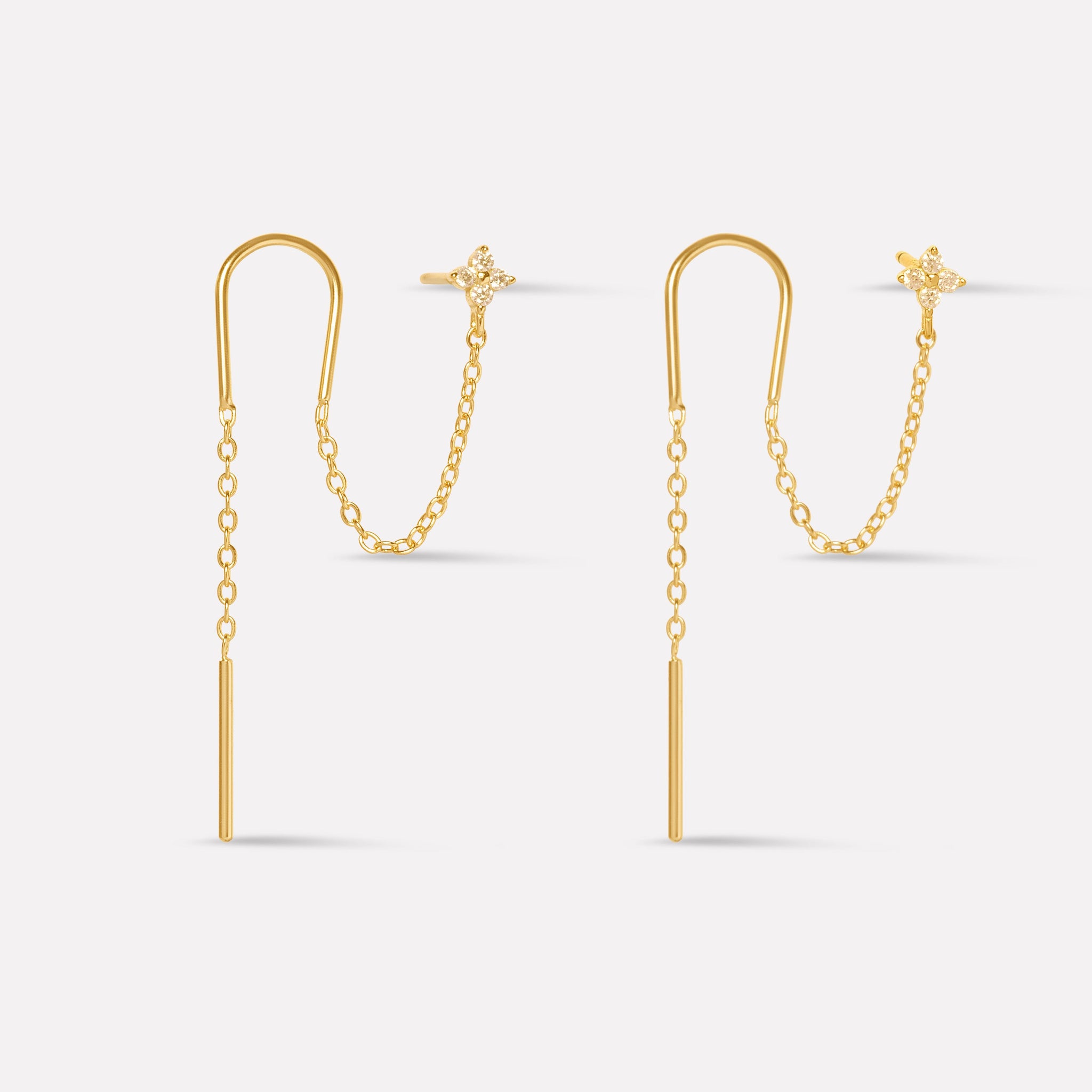 Elise Sui Dhaga Chain Connector Earrings
