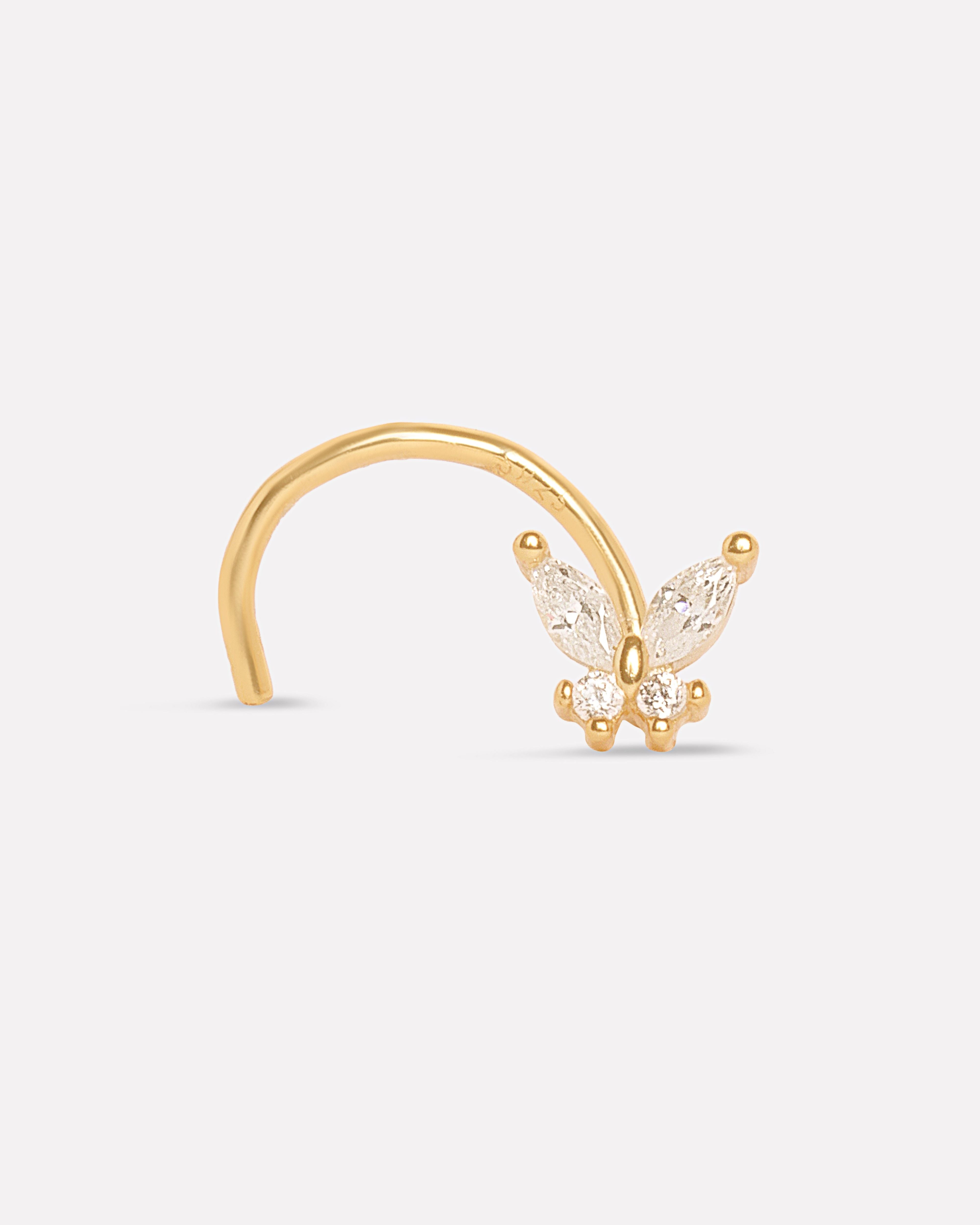 Butterfly Glow Nose Pin