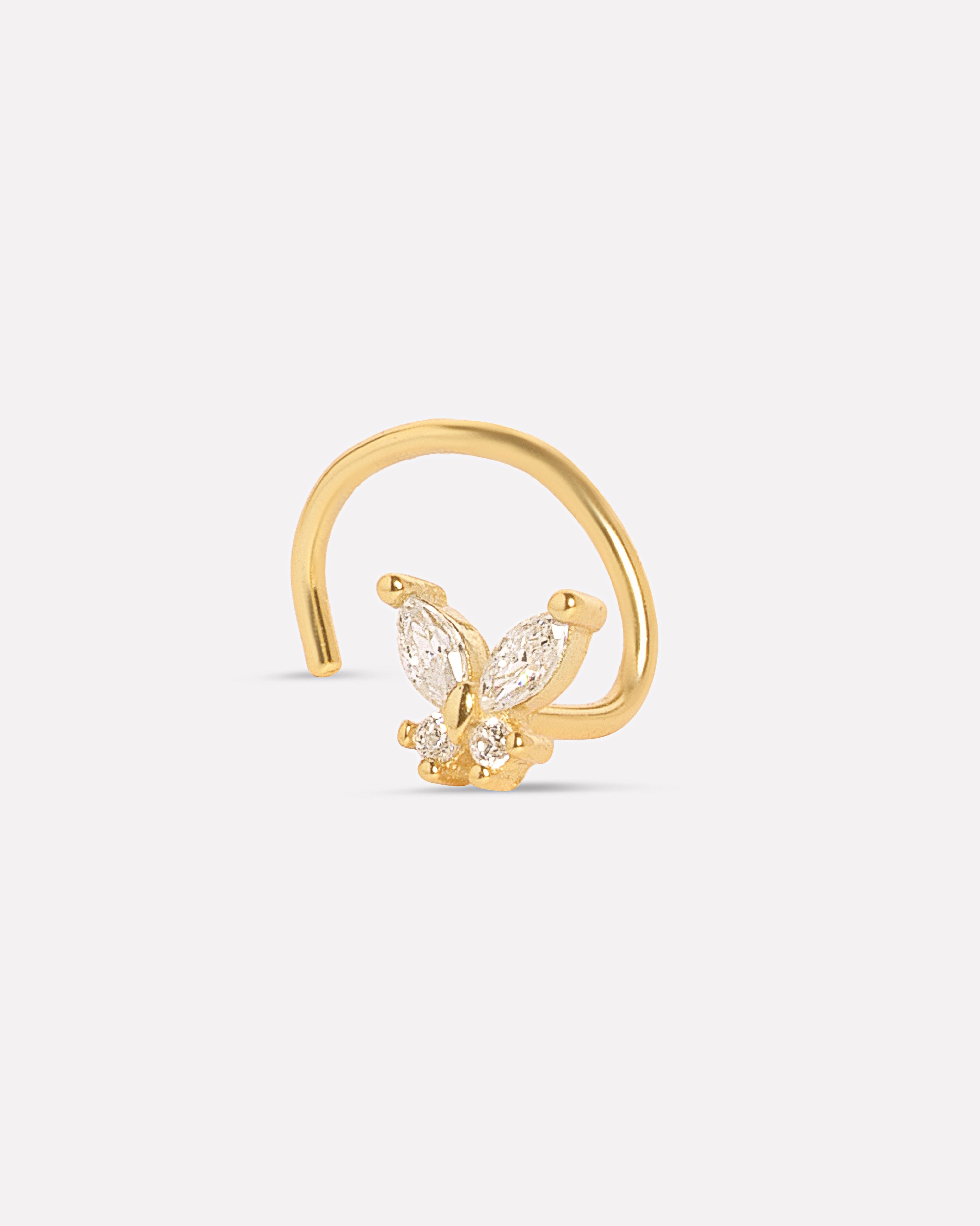 Butterfly Glow Nose Pin