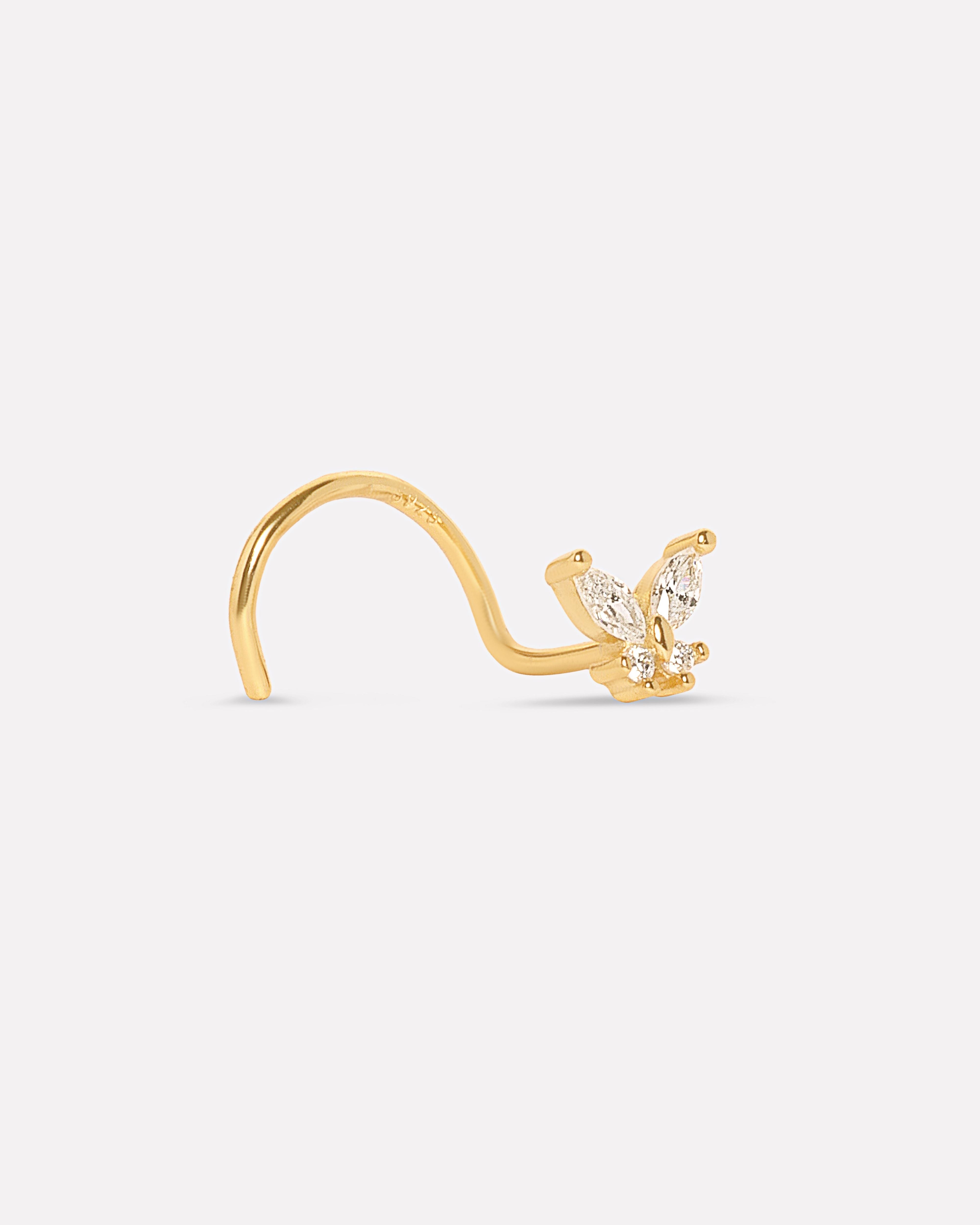 Butterfly Glow Nose Pin