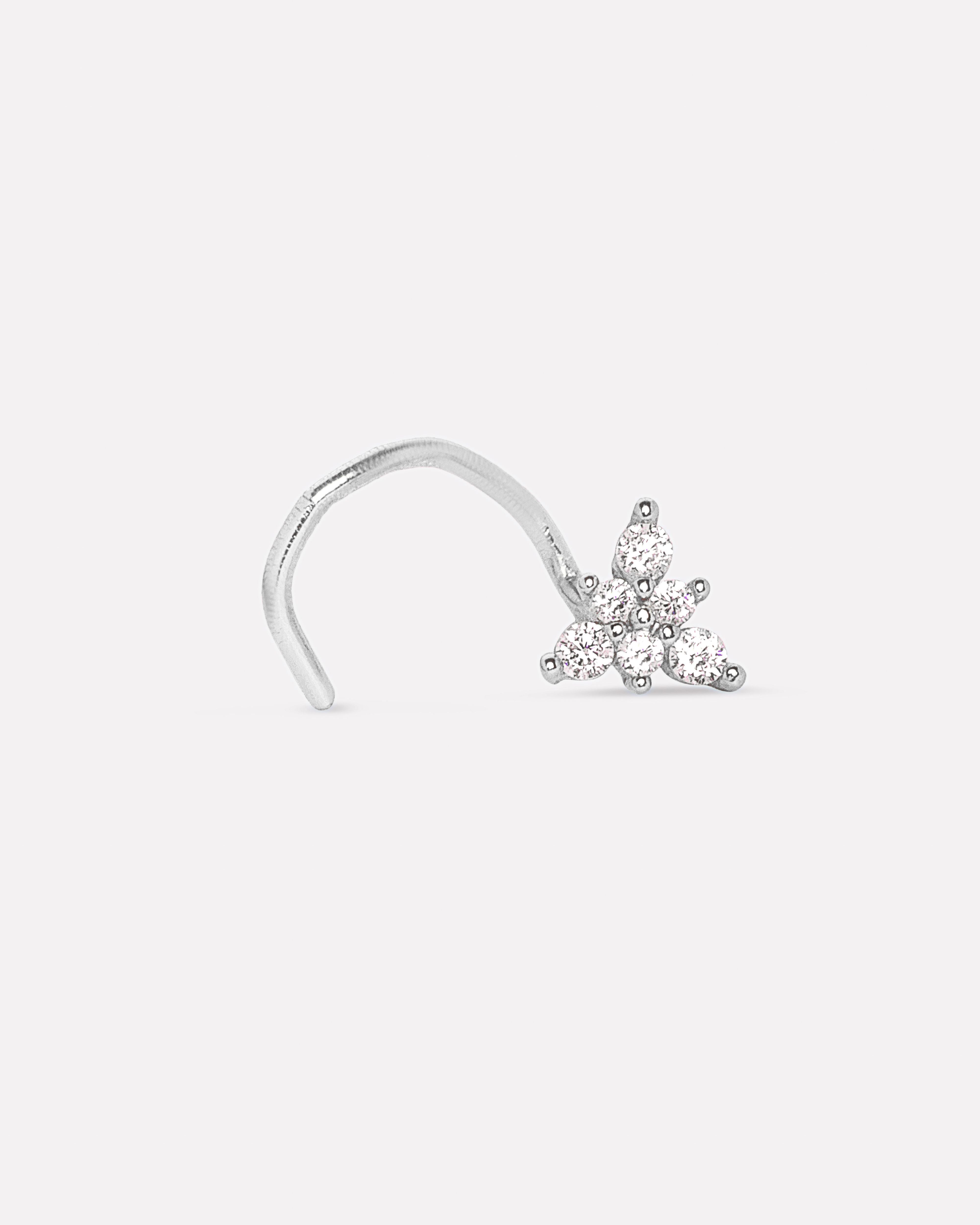 Tri Zirconia Nose Pin