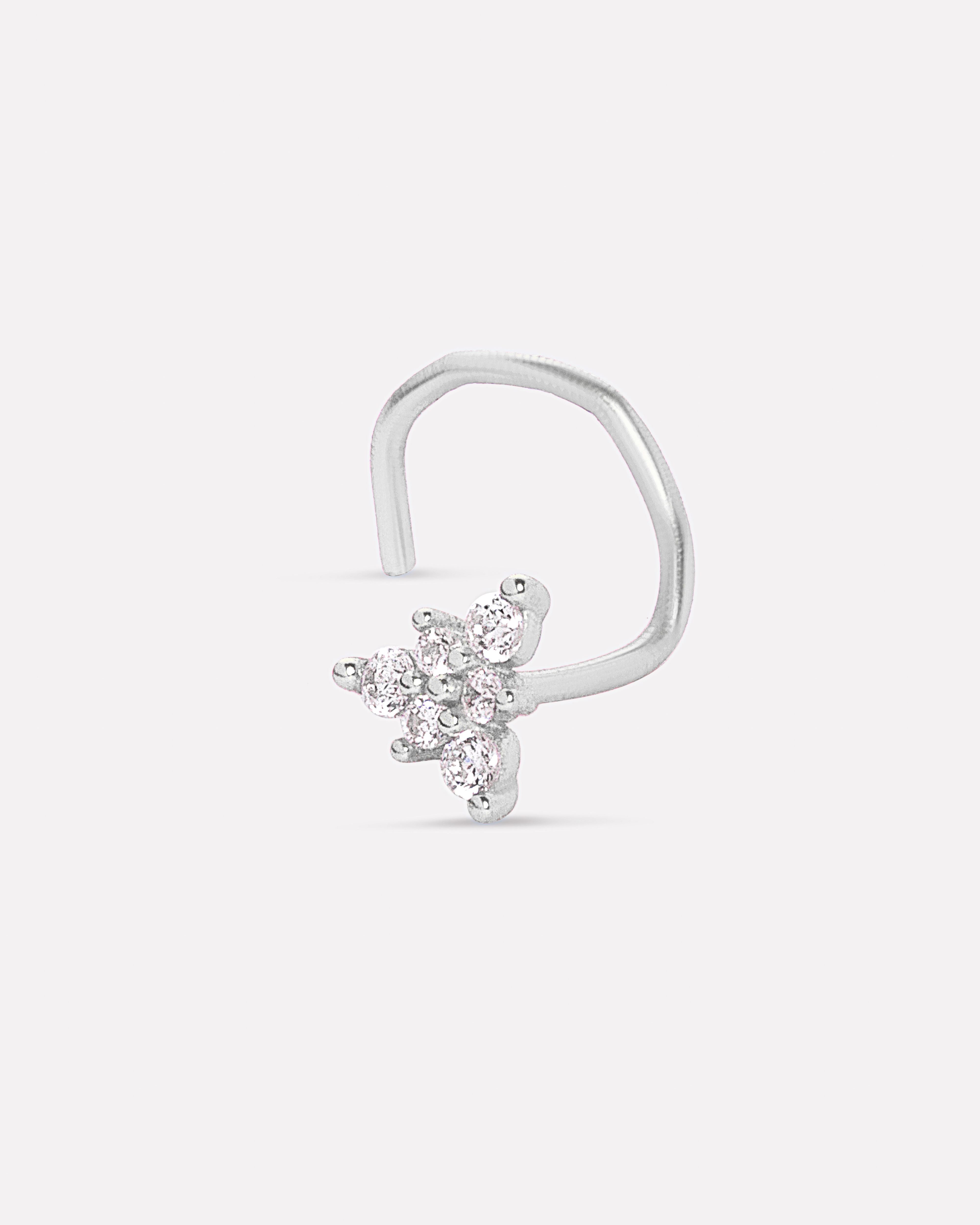 Tri Zirconia Nose Pin