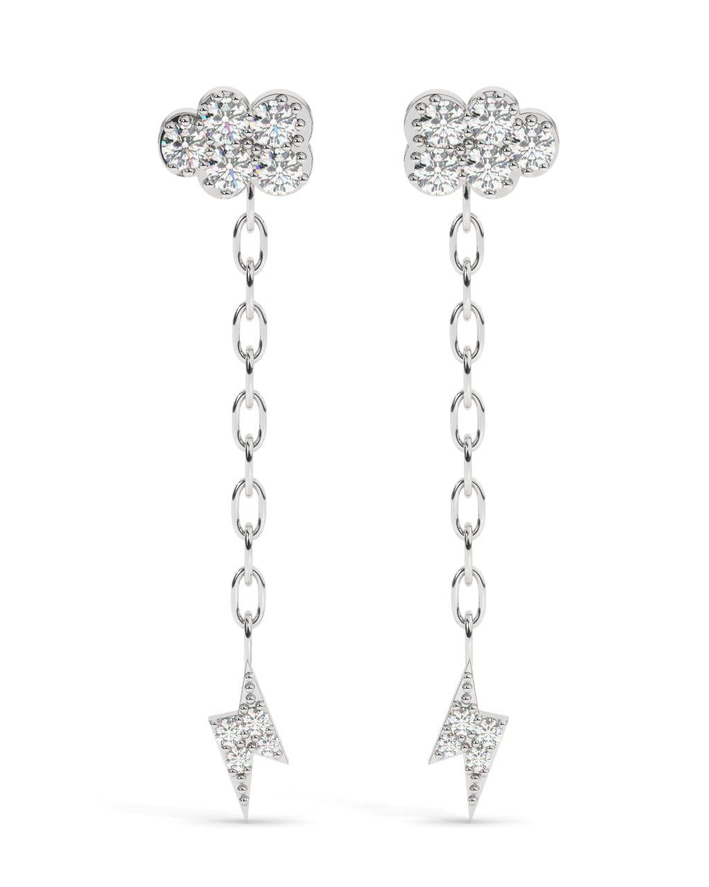 Zirconia Lightning Earrings Studs Earrings