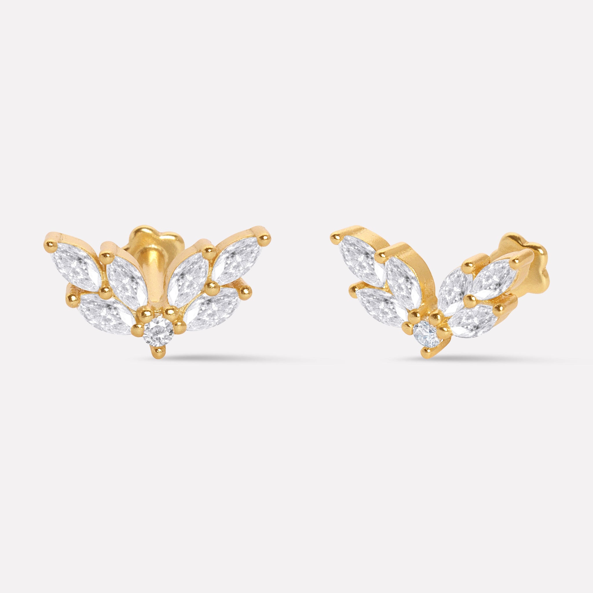 Rosaline Flat Back Stud Earrings