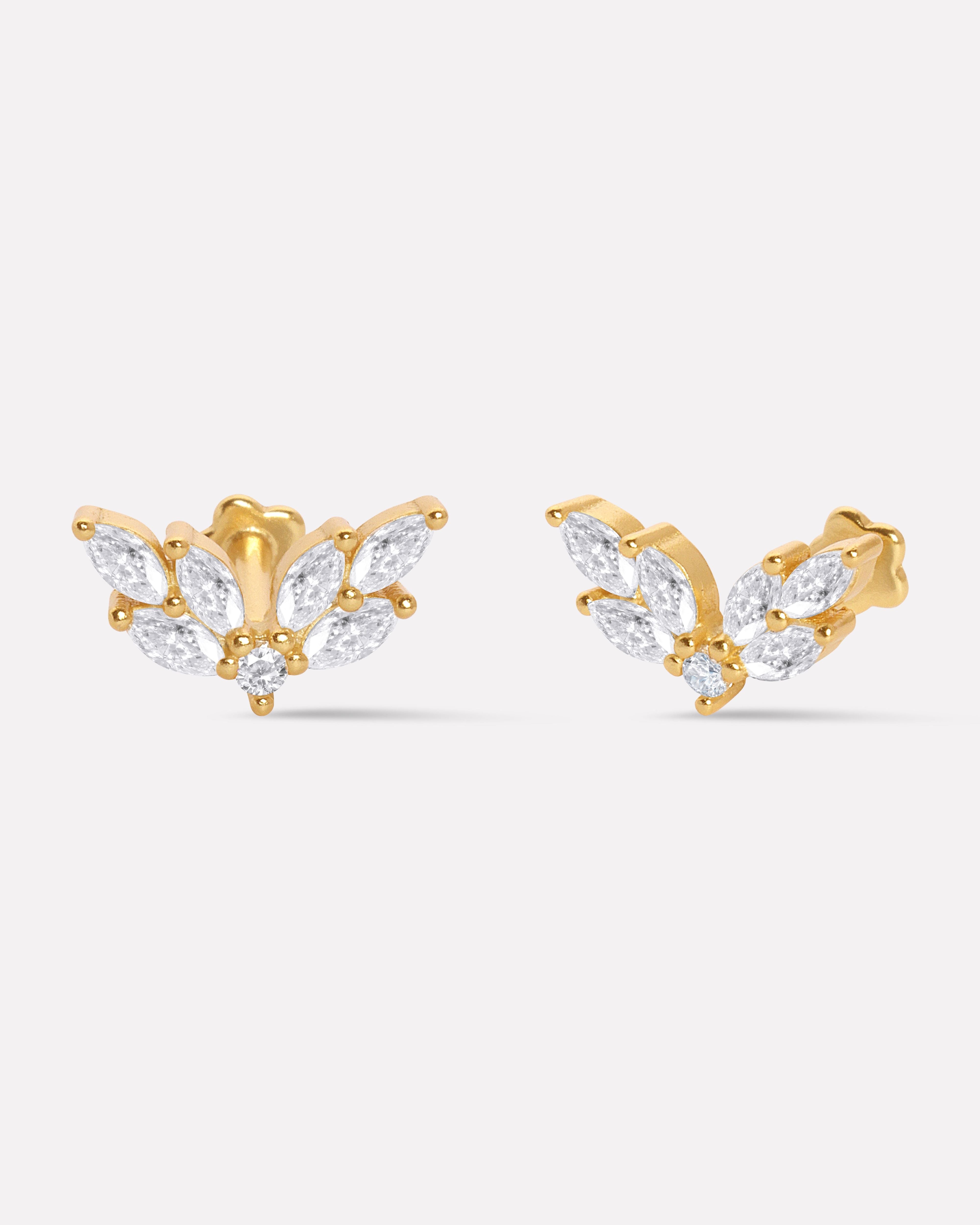 Rosaline Flat Back Stud Earrings
