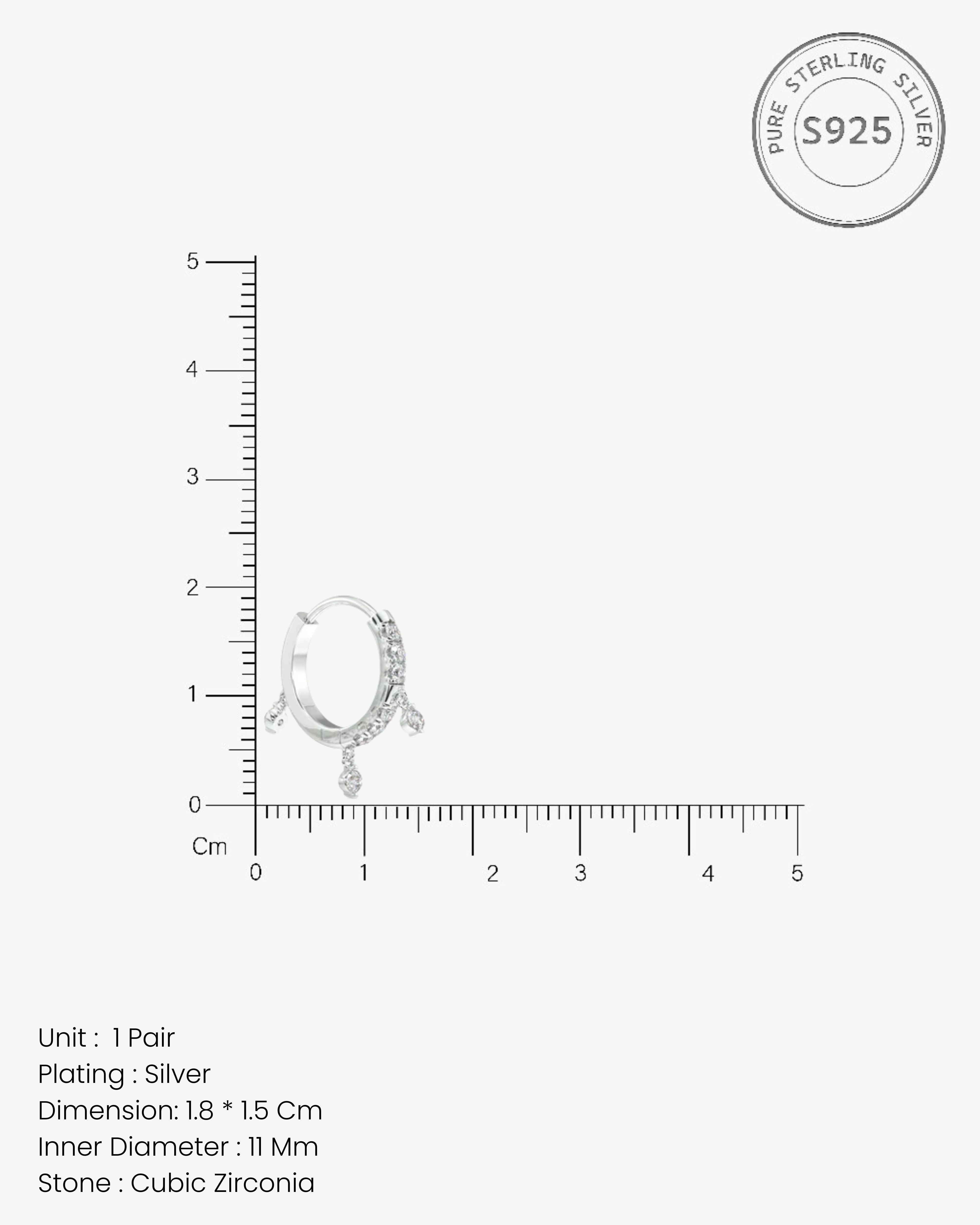 Drop Light Hoop Earrings