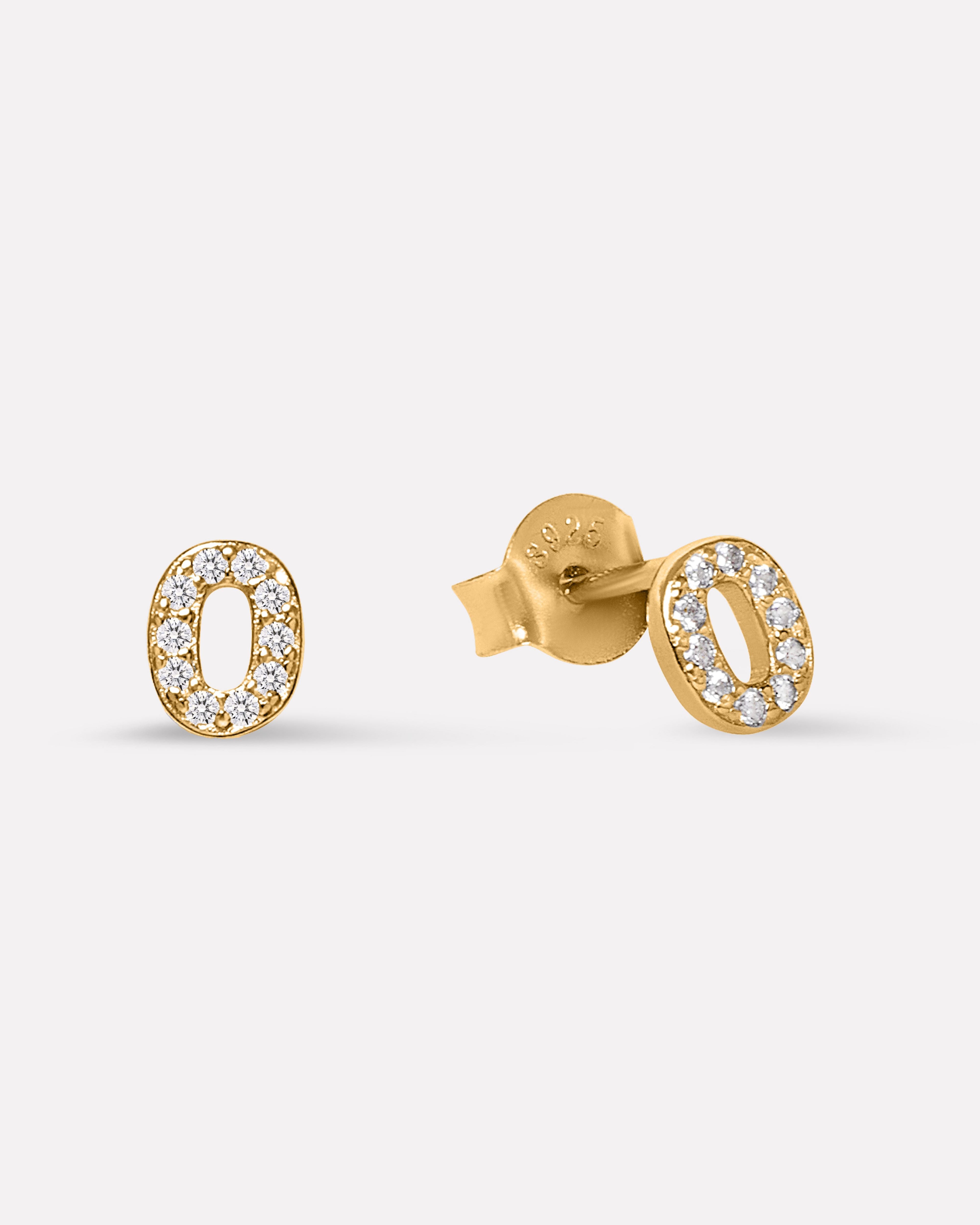 Xo Zirconia Mismatched Stud Earrings