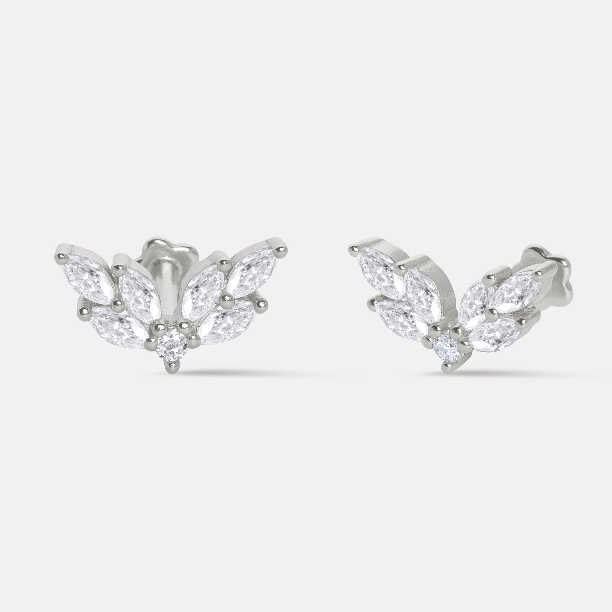 Rosaline Flat Back Stud Earrings