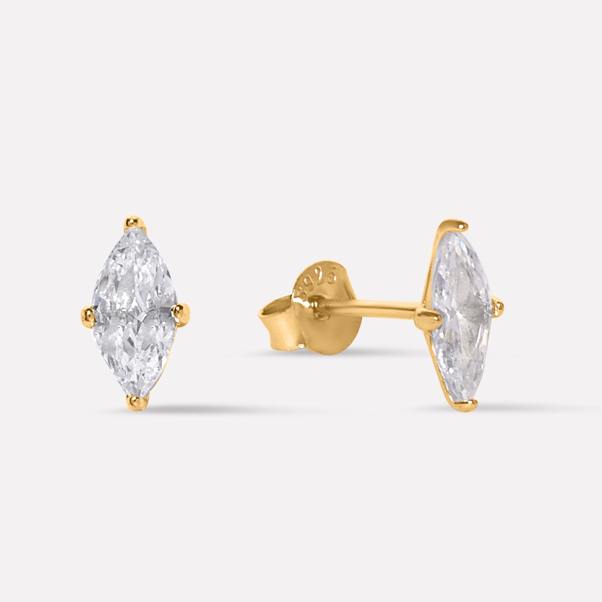 Single Marquise Stud Earrings