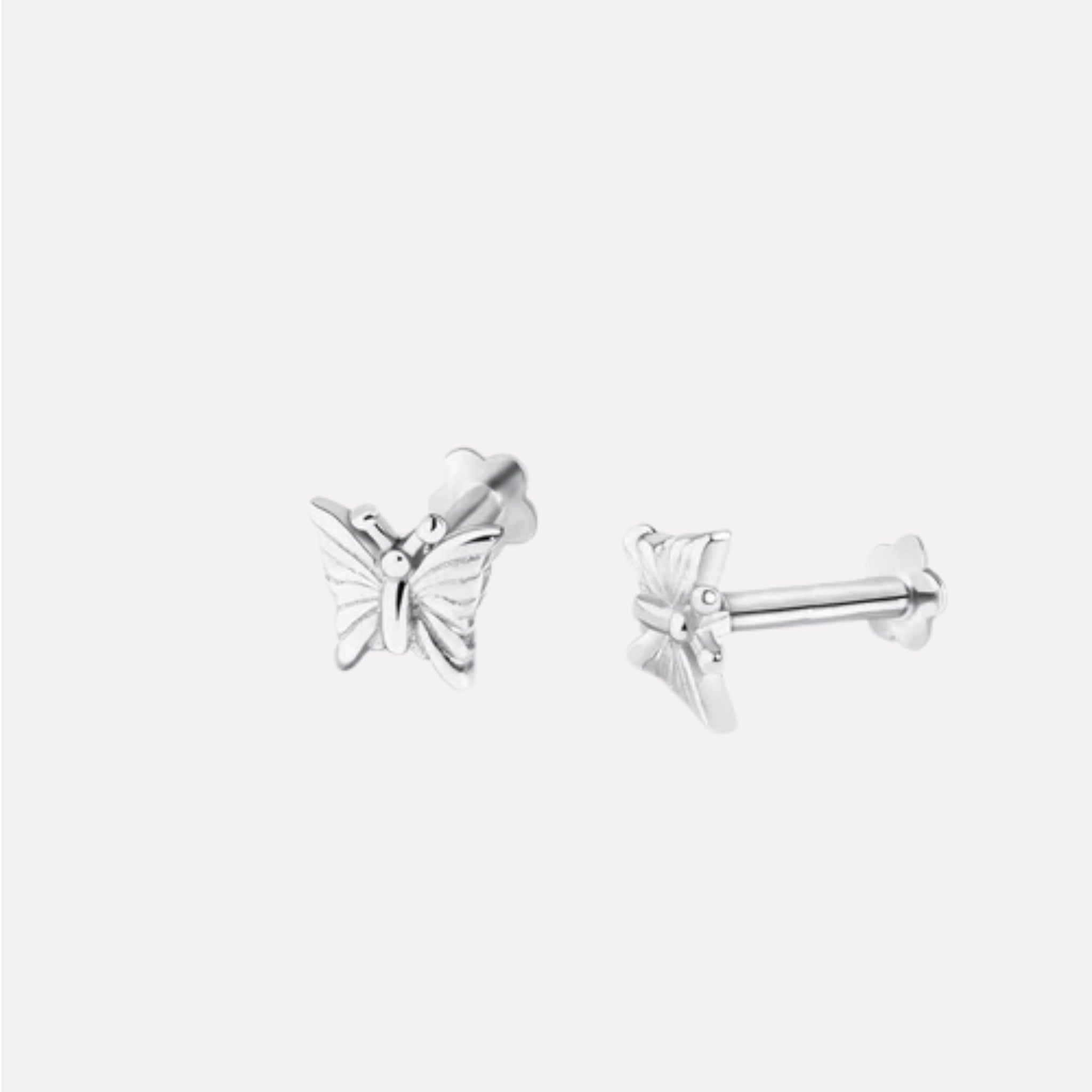 Butterfly Flat Back Stud Earrings