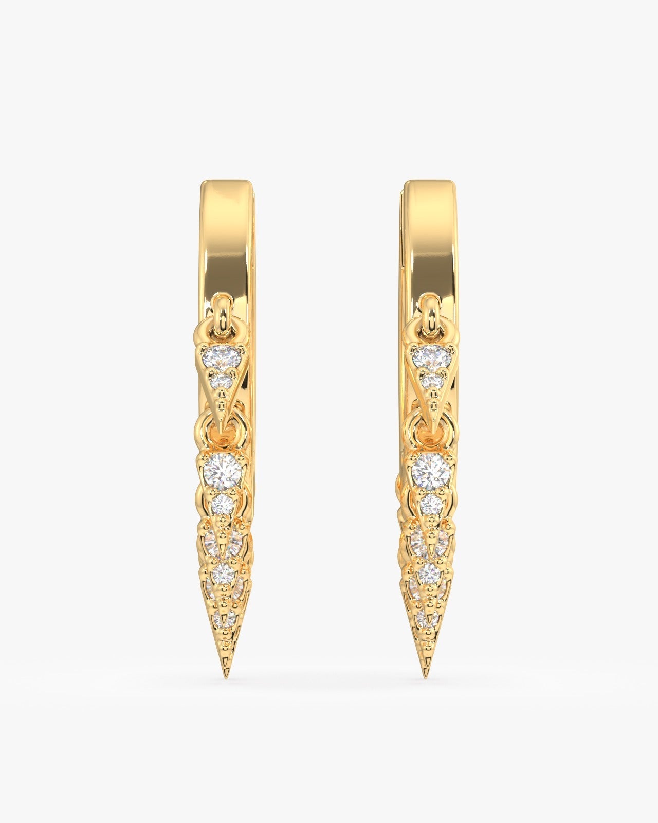 Multi Bar Charm Hoop Earrings