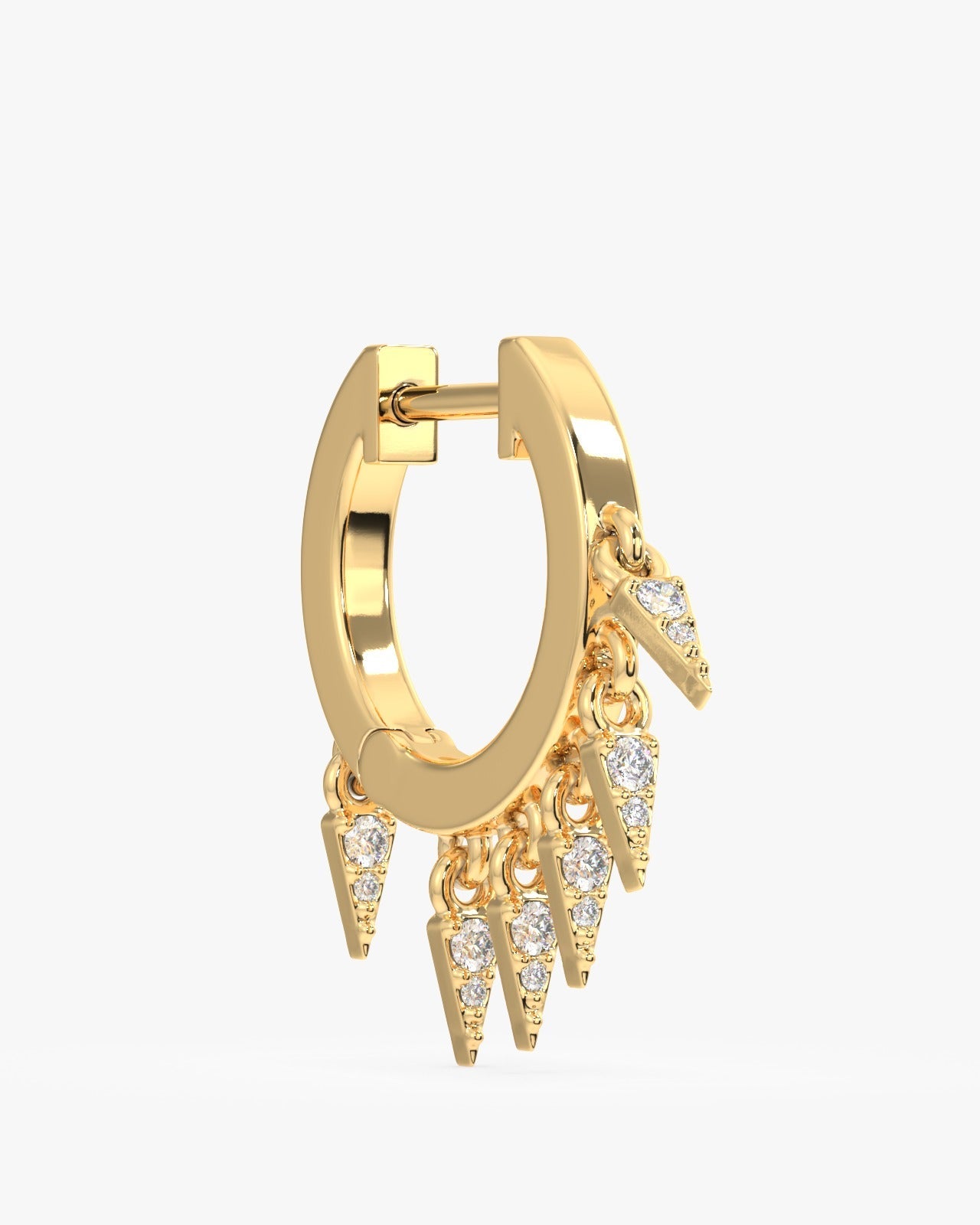 Multi Bar Charm Hoop Earrings