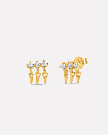 Trilogy Sparkle Studs Earrings