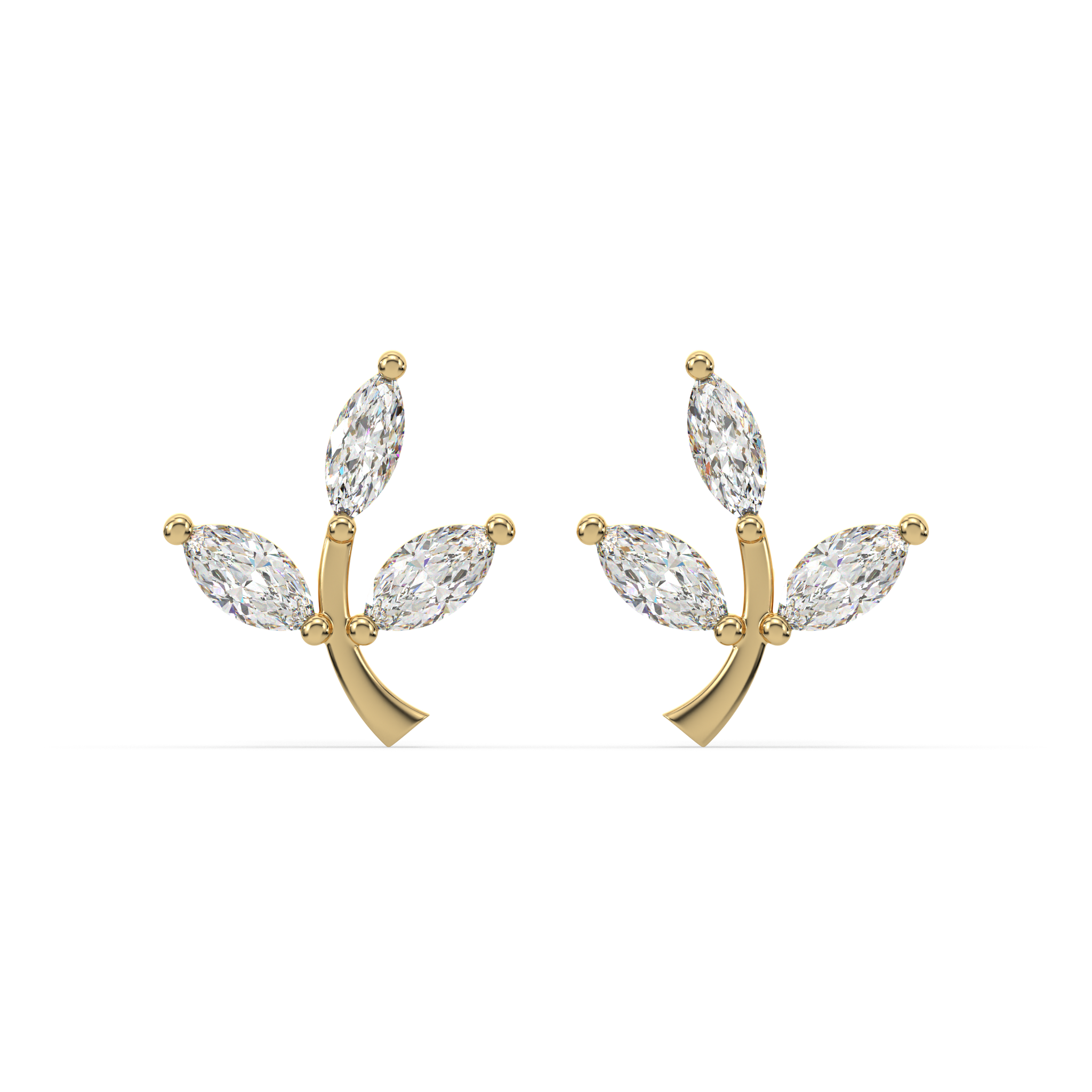 Marqa Leaf Stud Earrings