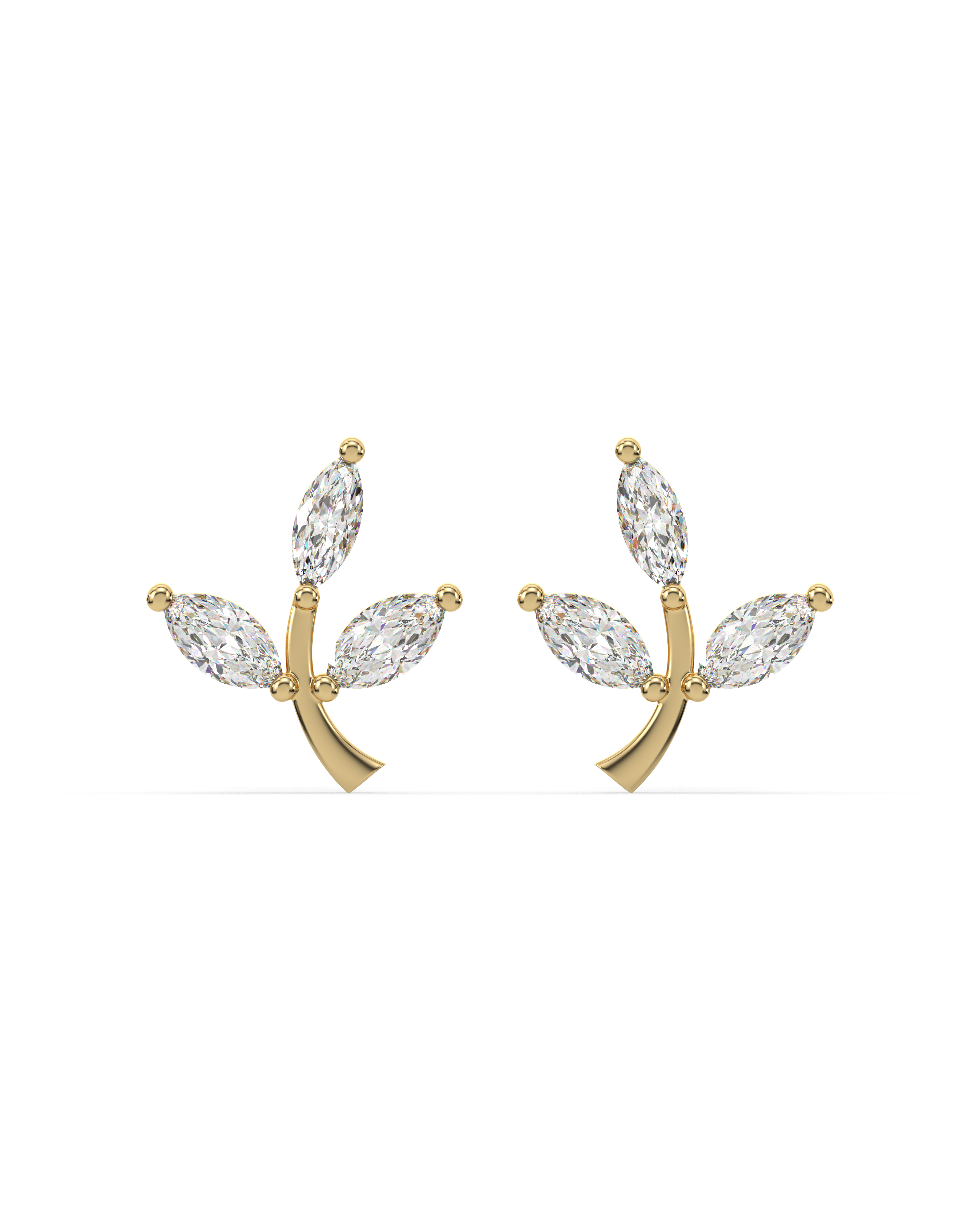 Marqa Leaf Stud Earrings