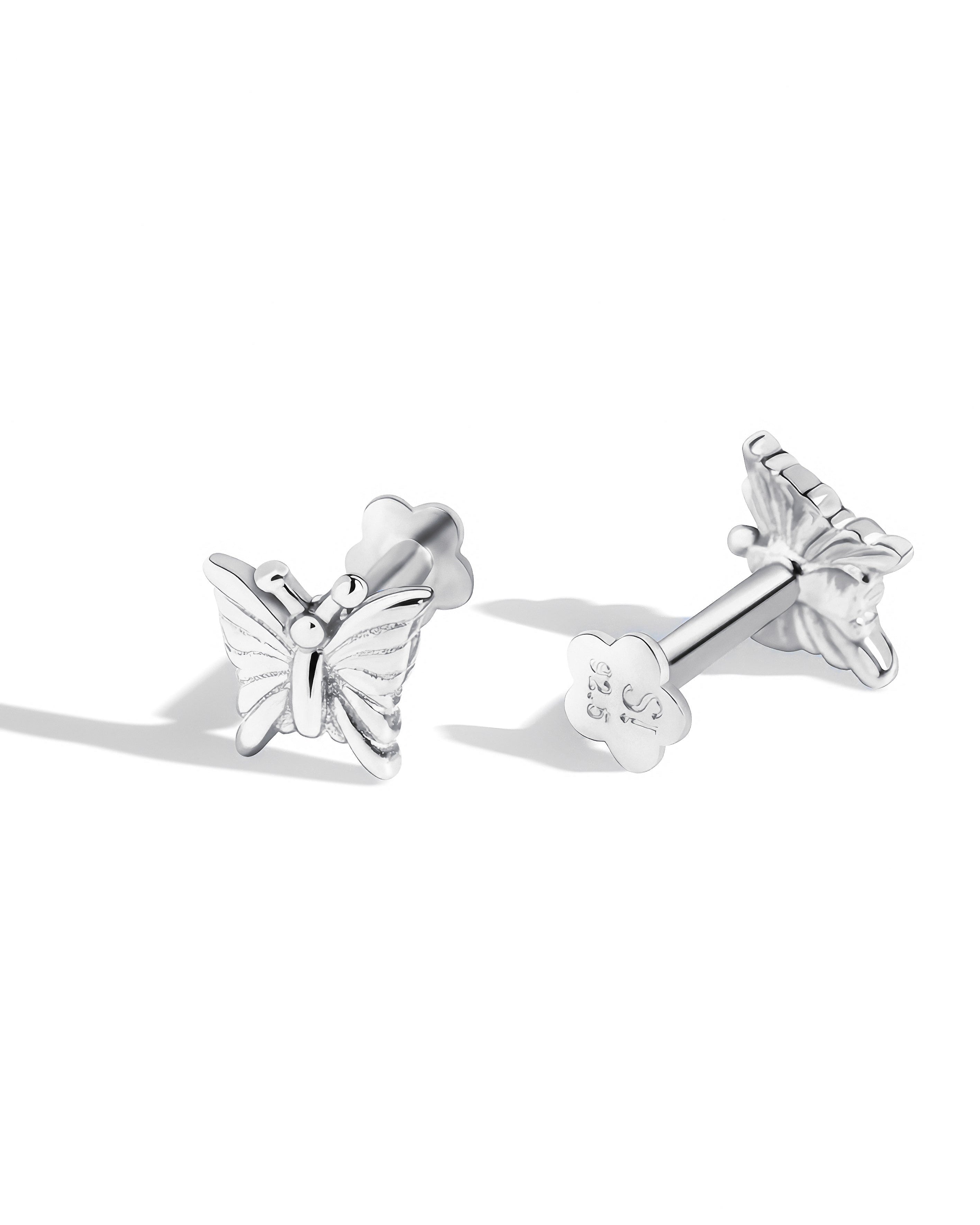 Butterfly Flat Back Stud Earrings