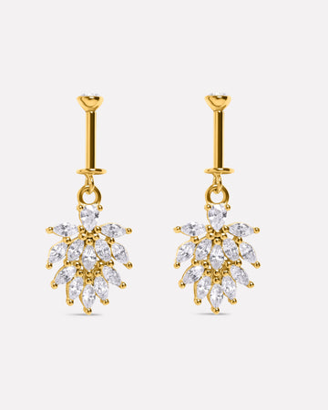 Marquise Flow Helix Hanging Earrings