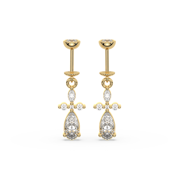 Asymmetric Helix Hanging Earrings