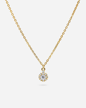 Solitaire Silver Necklace