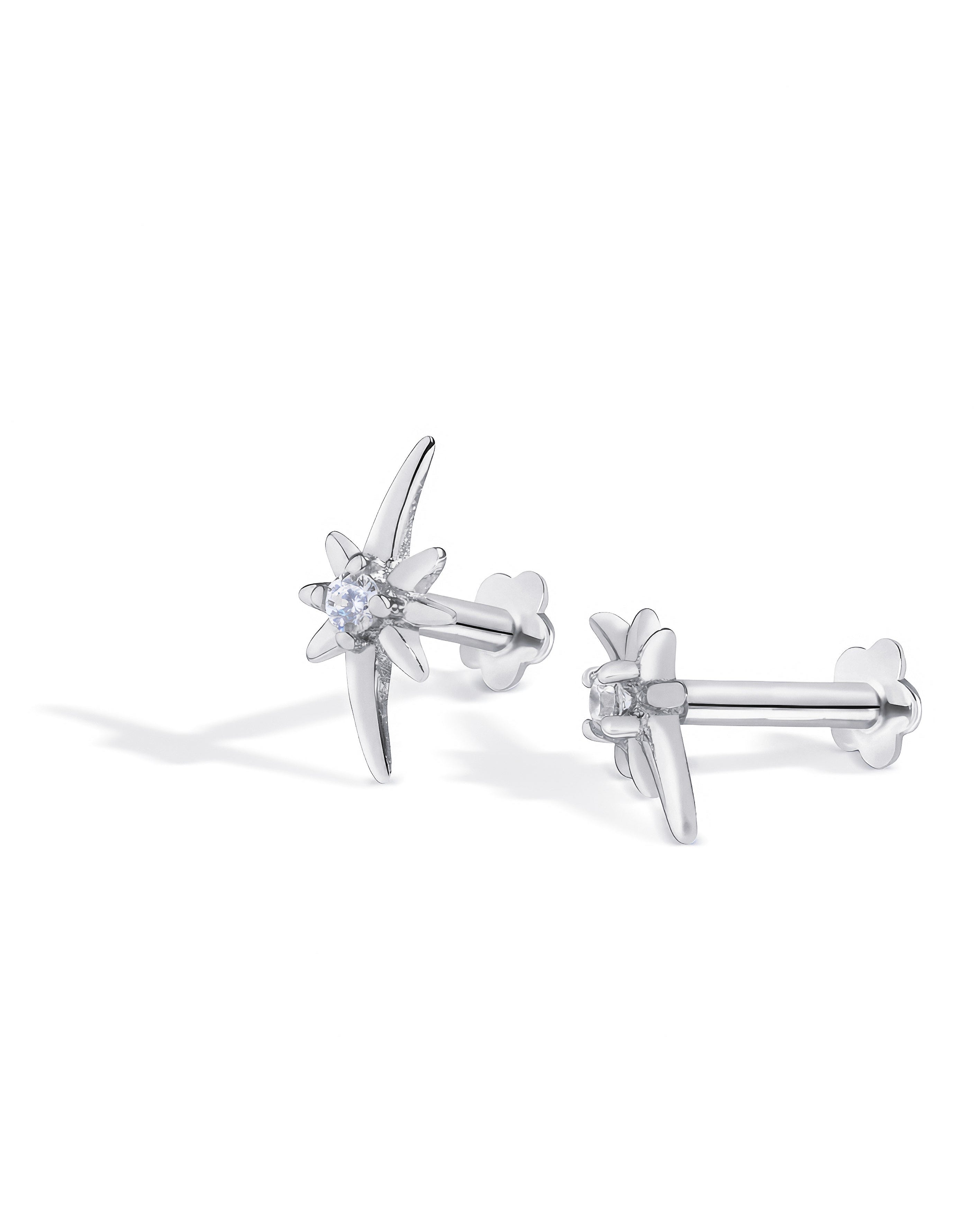 Stellar Shine Stud Flat Back Stud Earrings