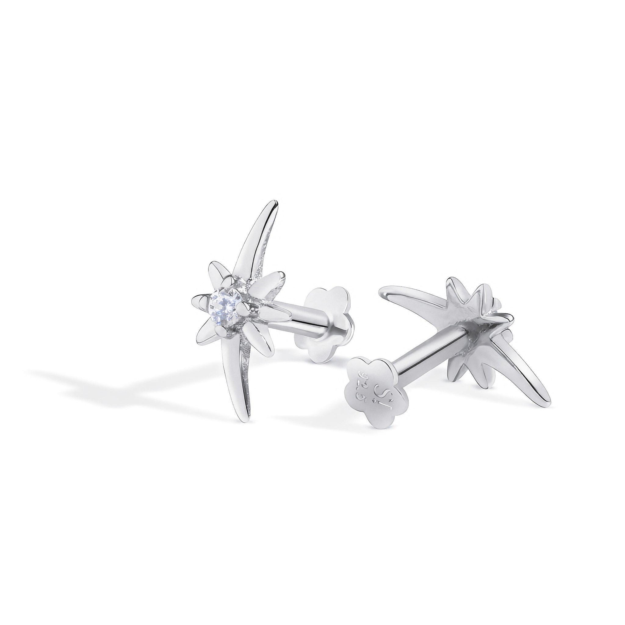 Stellar Shine Stud Flat Back Stud Earrings