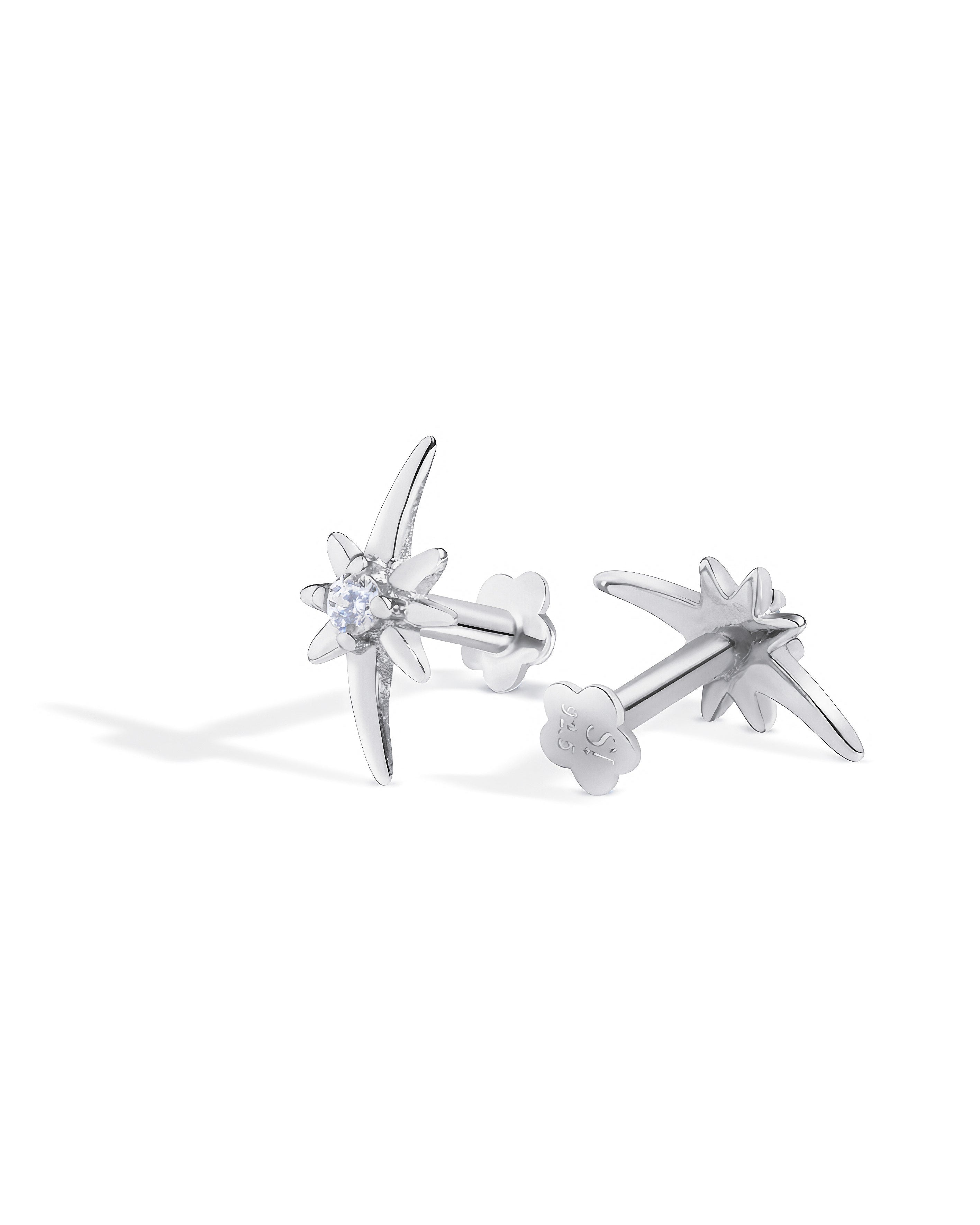 Stellar Shine Stud Flat Back Stud Earrings