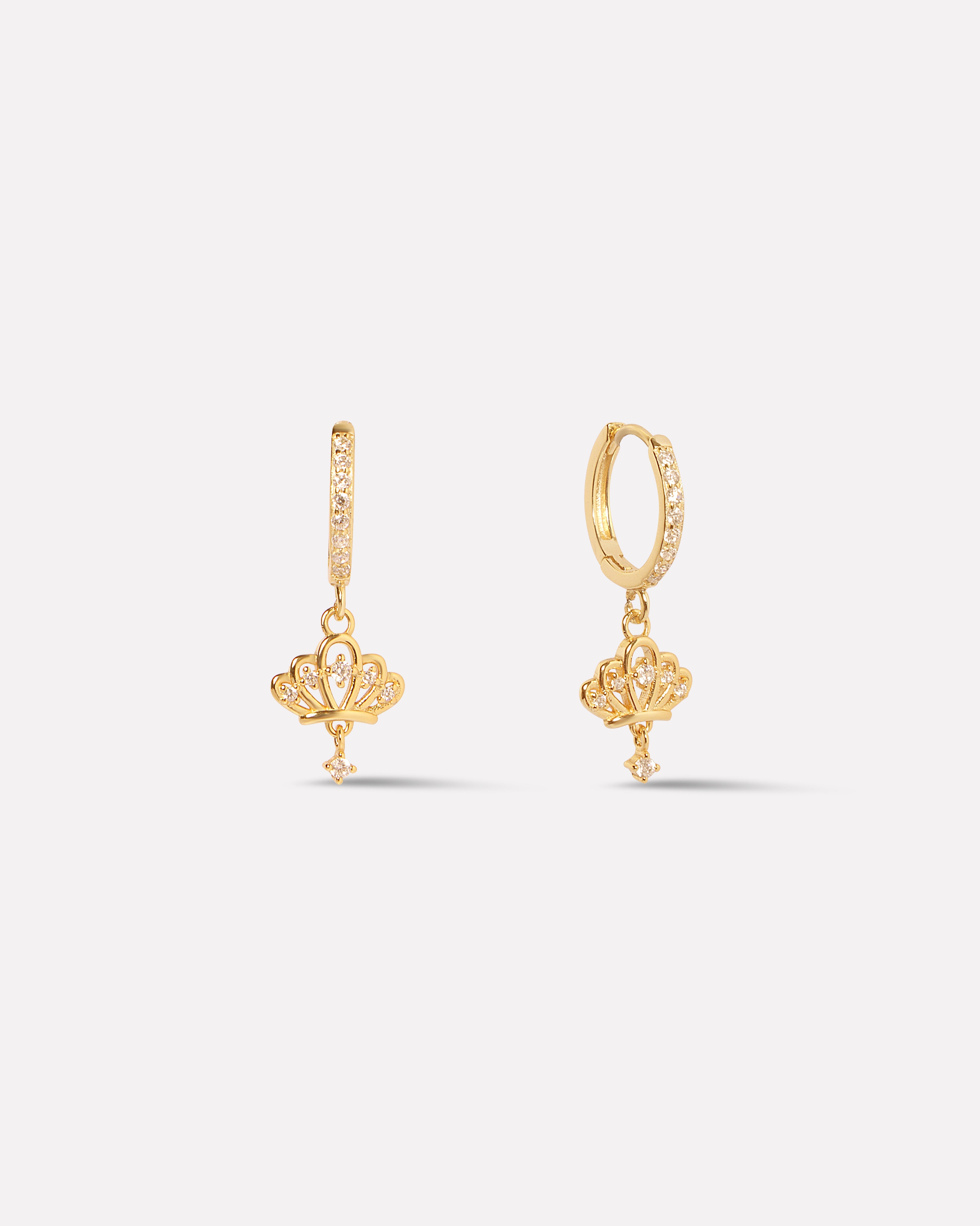 Begum Crown Hoop Earrings