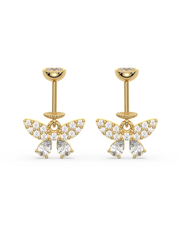 Radiant Butterfly Helix Hanging Earrings