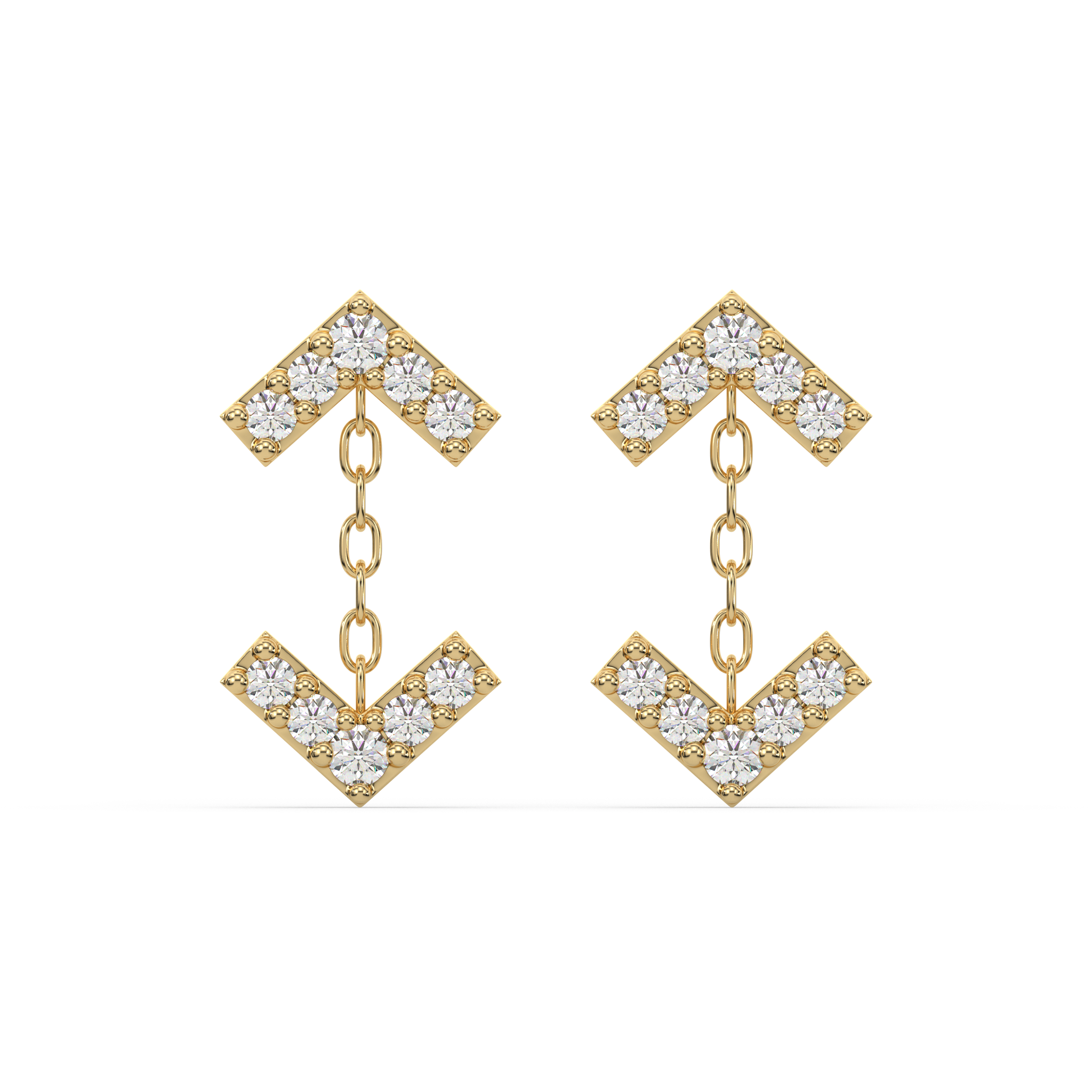 Inverse Arrow Stud Earrings